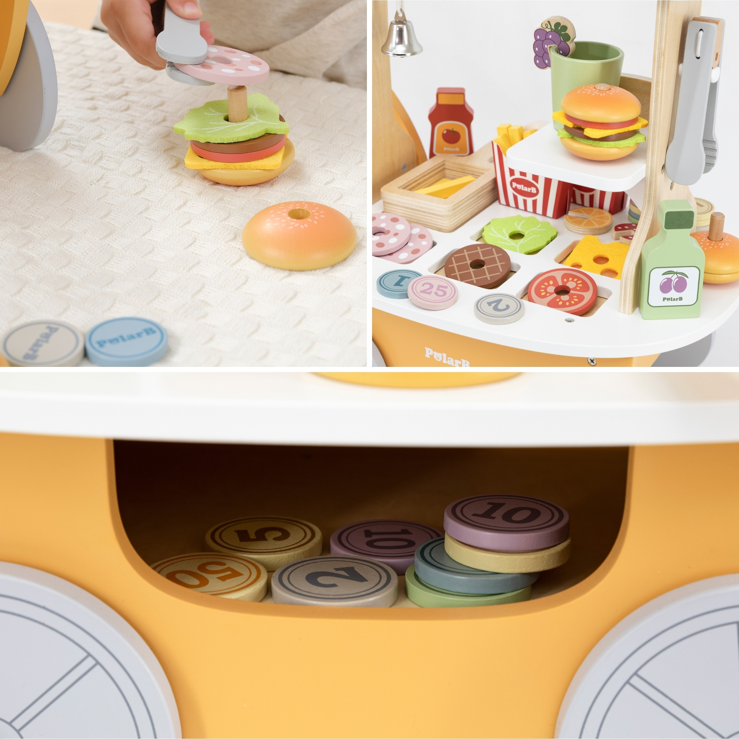 VIGA Mini Hamburger Shop – Creative Role Play - Slika 8
