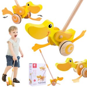 CLASSIC WORLD Wooden Duck Pusher For Children