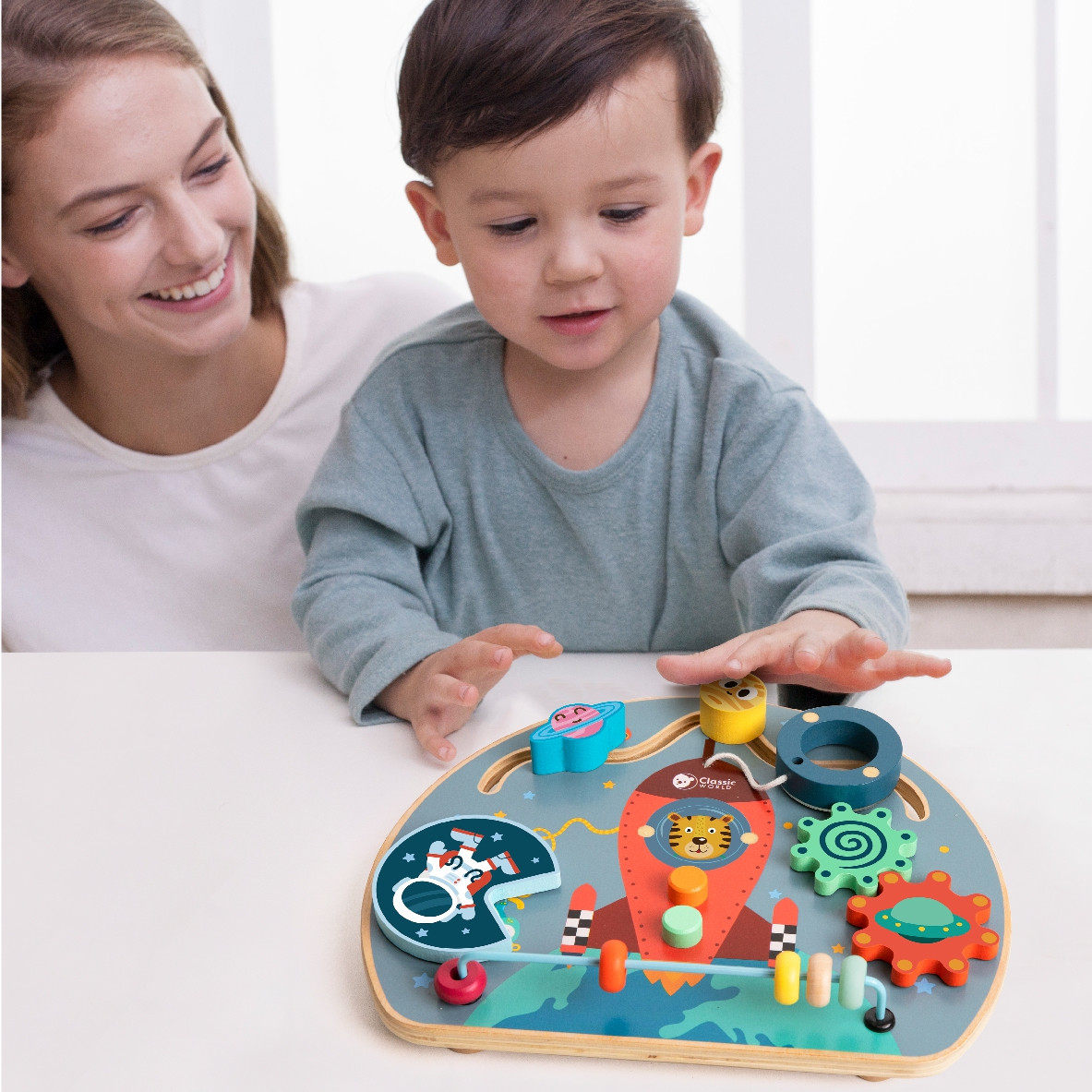 CLASSIC WORLD Multifunctional Manipulation Board 6 in 1 Rocket - Slika 2