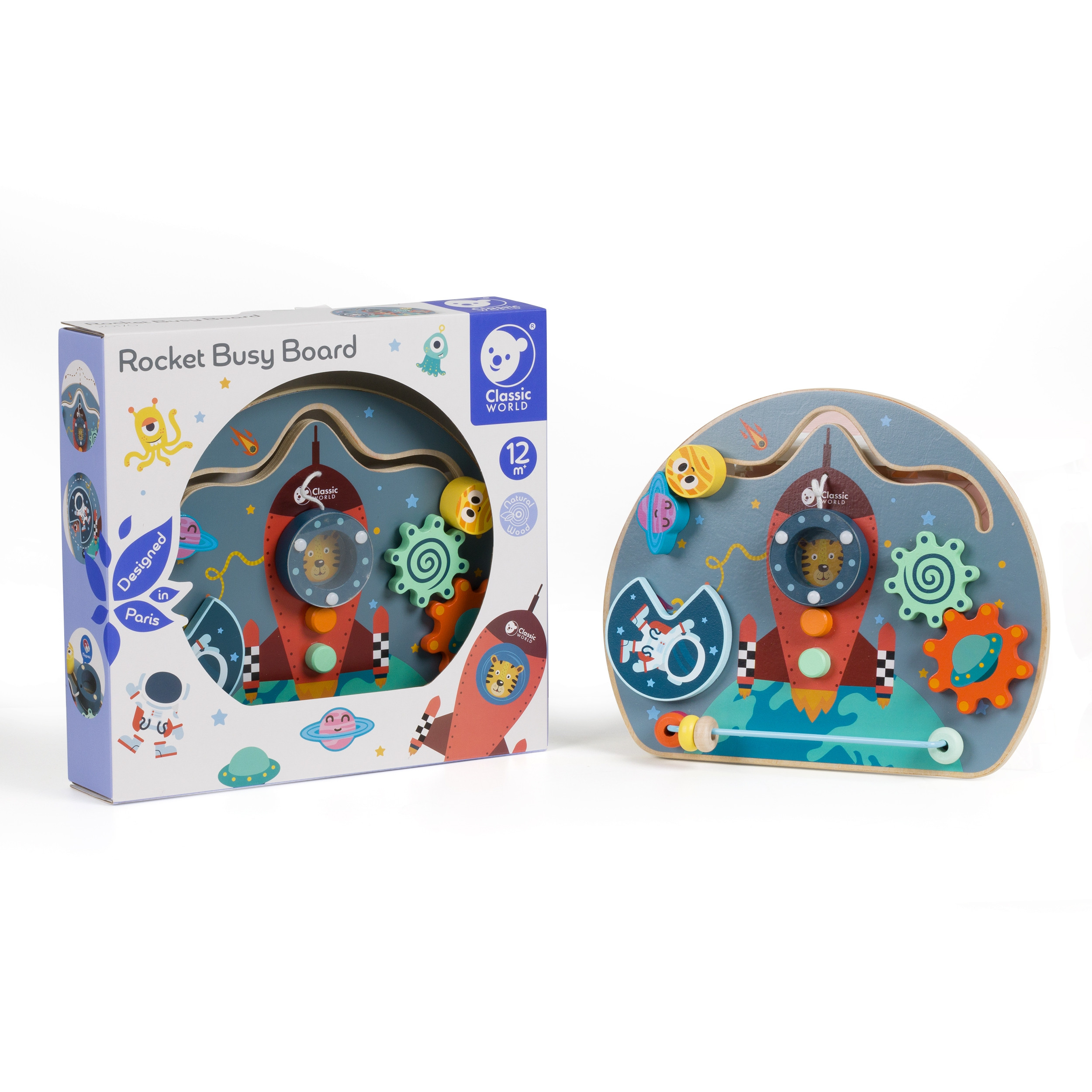 CLASSIC WORLD Multifunctional Manipulation Board 6 in 1 Rocket - Slika 7