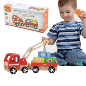 VIGA Wooden Crane with Containers