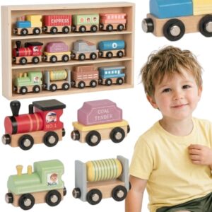 TOOKY TOY Wooden Magnetic Carriages