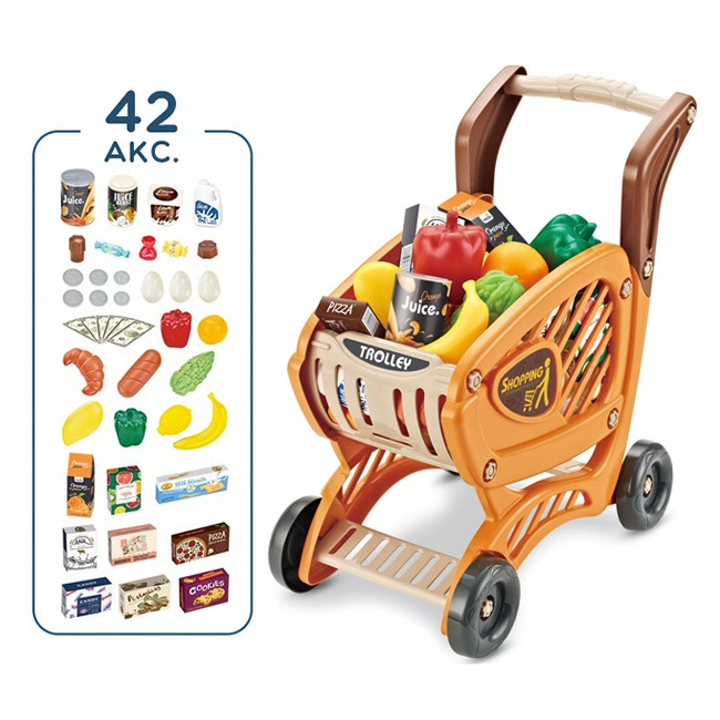 WOOPIE Shopping Cart for Children Movable Parts + 42 Accs. - Slika 6