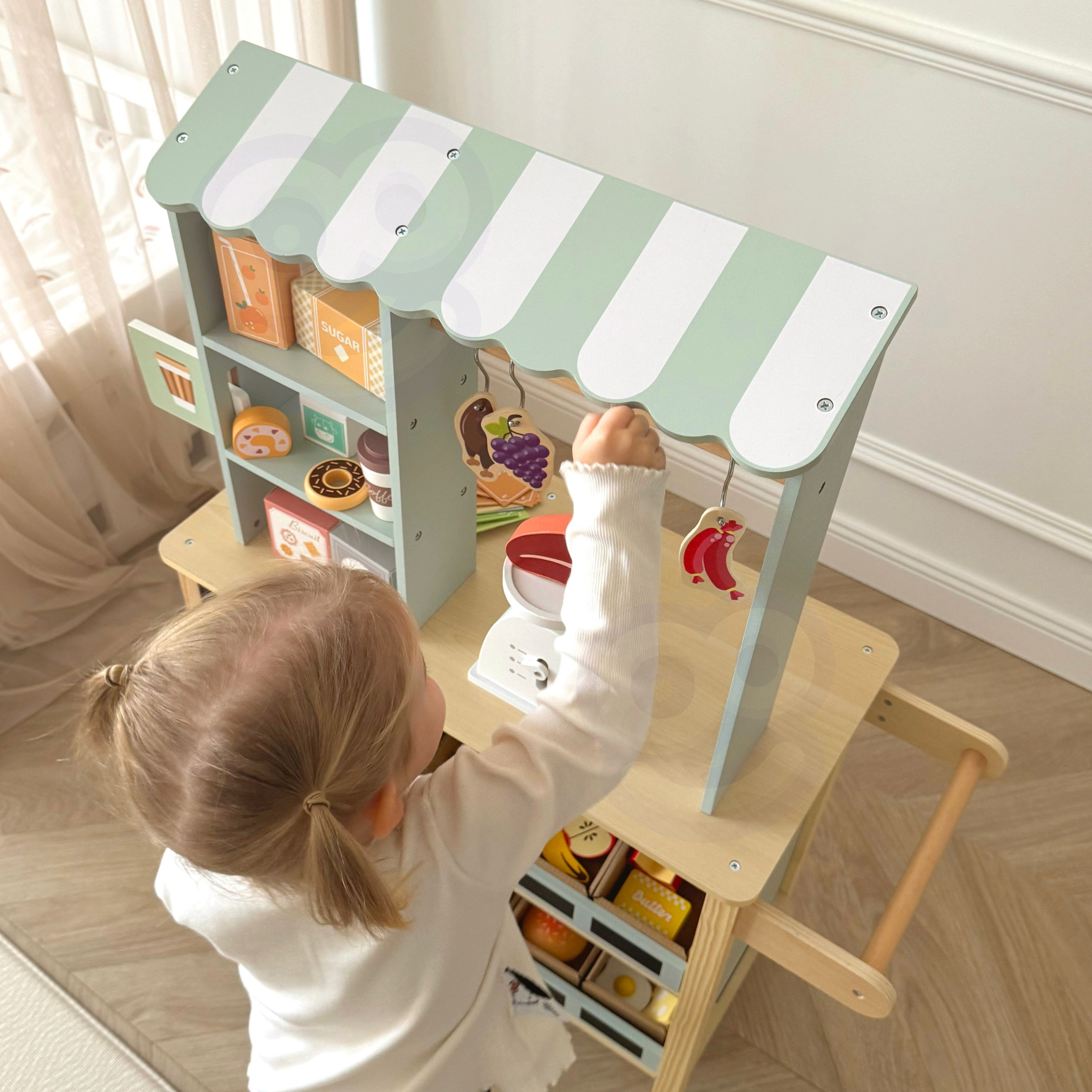 WOOPIE GREEN Large Multifunctional 5-in-1 Shop Stall Supermarket Restaurant Cafe Kitchen 73 pieces - Slika 3