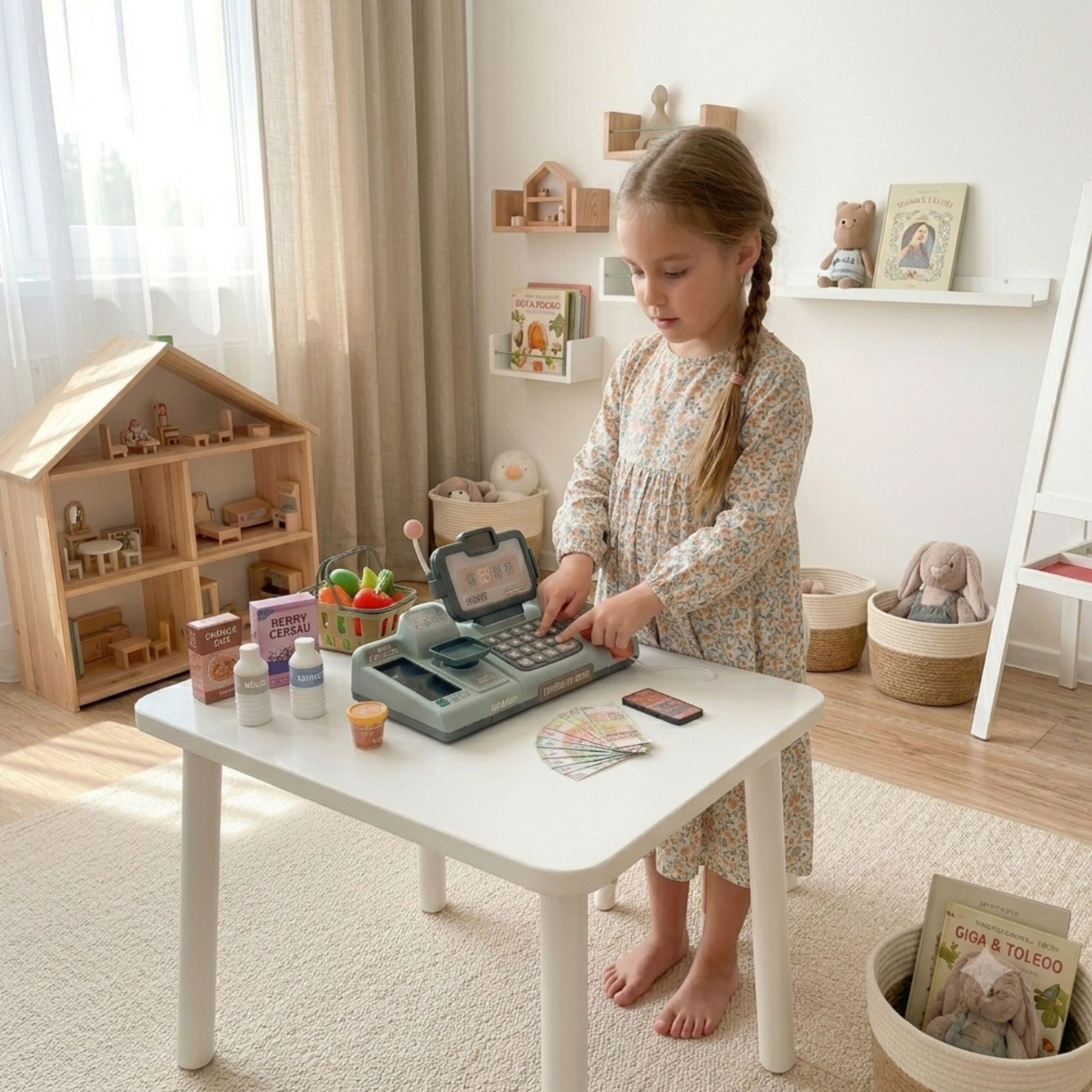 WOOPIE Kids' Cash Register Scanner Scale Microphone + 25 Accessories - Slika 2