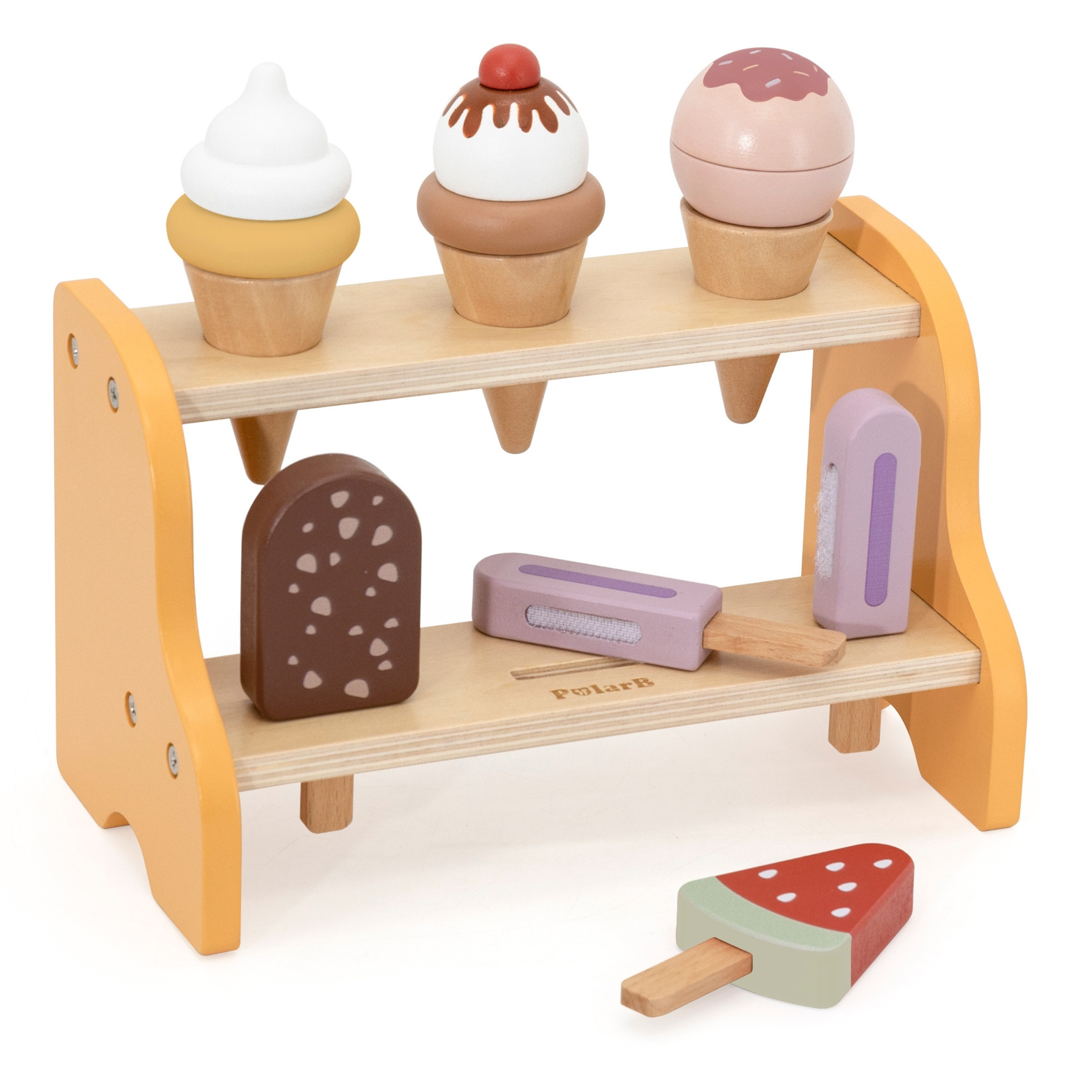 VIGA Wooden Ice Cream Shop Set with 6 Ice Creams - Slika 6