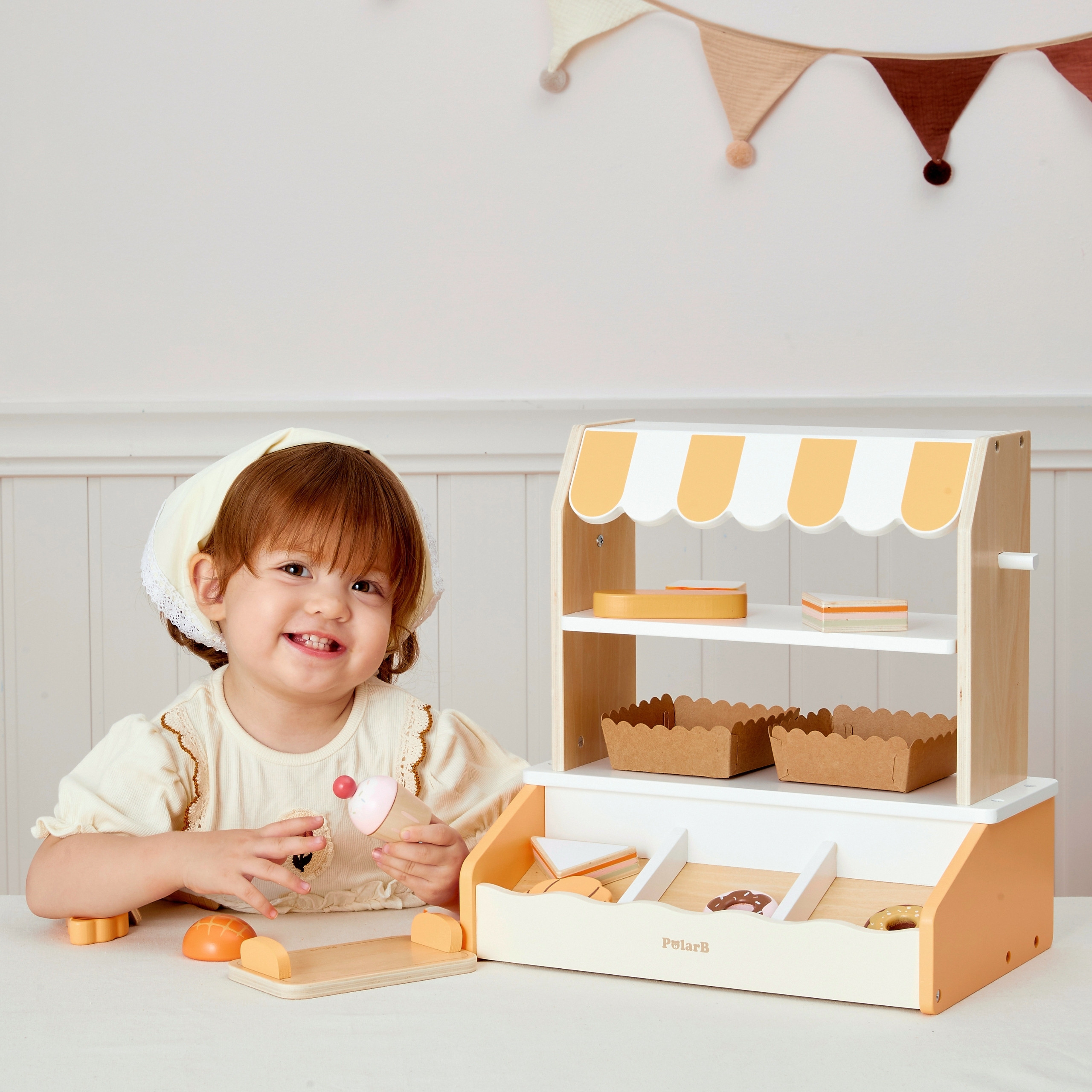 VIGA Wooden Mini Bakery Shop Baked Goods Stand 16 pcs. - Slika 6