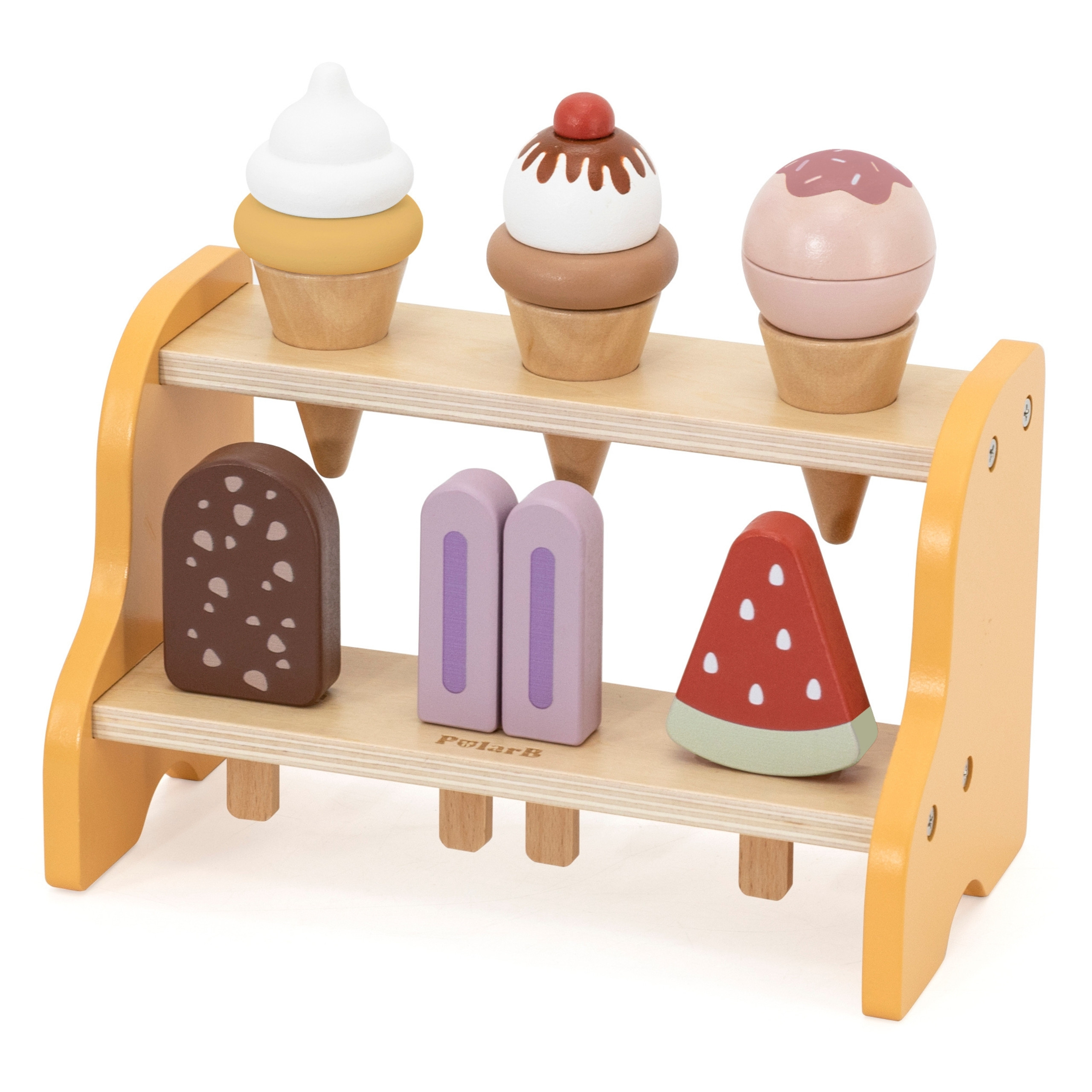 VIGA Wooden Ice Cream Shop Set with 6 Ice Creams - Slika 8