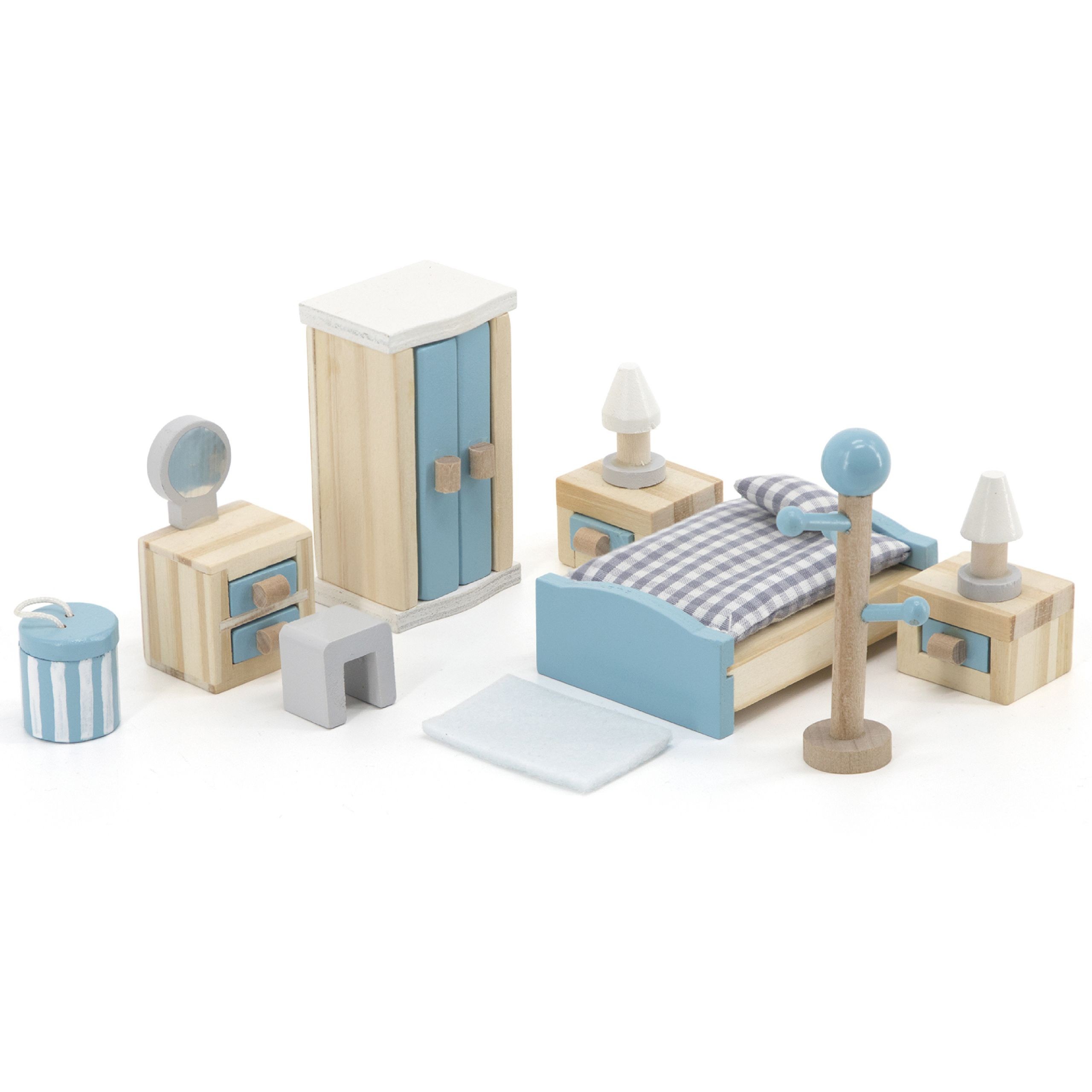 VIGA PolarB Dollhouse Bedroom Furniture Set - Slika 3