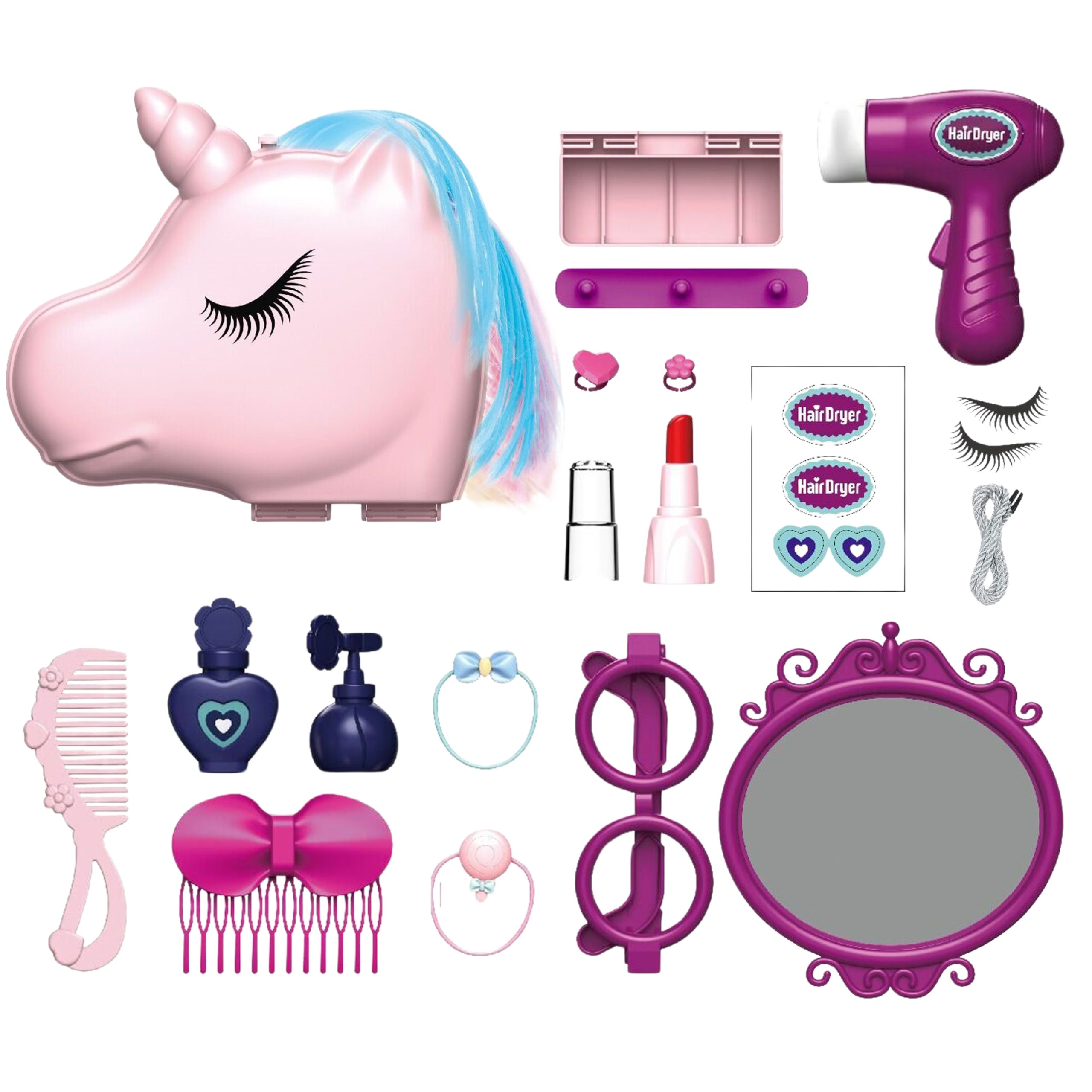 VIGA White Dressing Table + Salon-Style Accessories Set - Slika 5