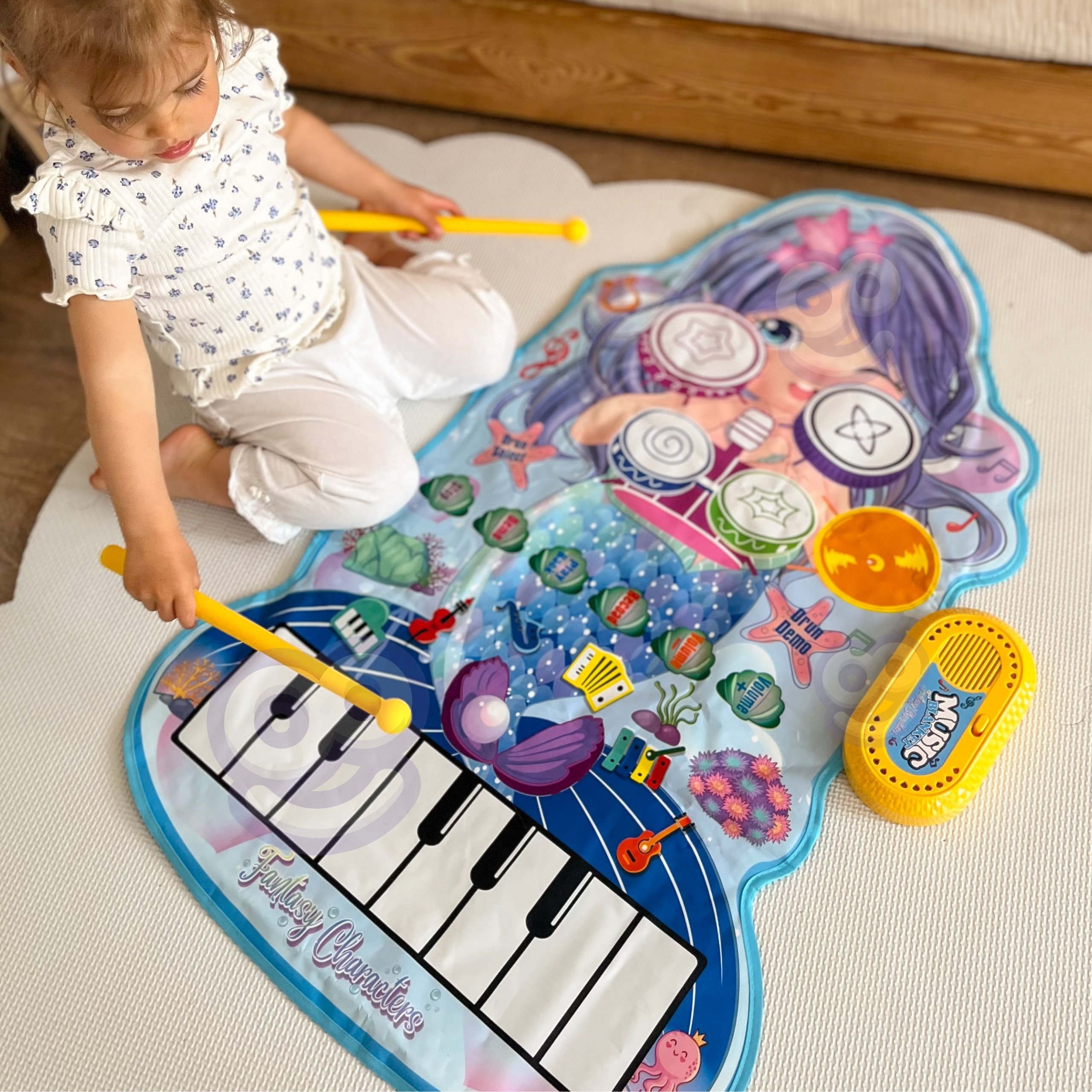 WOOPIE Mermaid Musical Mat 2 in 1 Interactive Drums - Slika 3