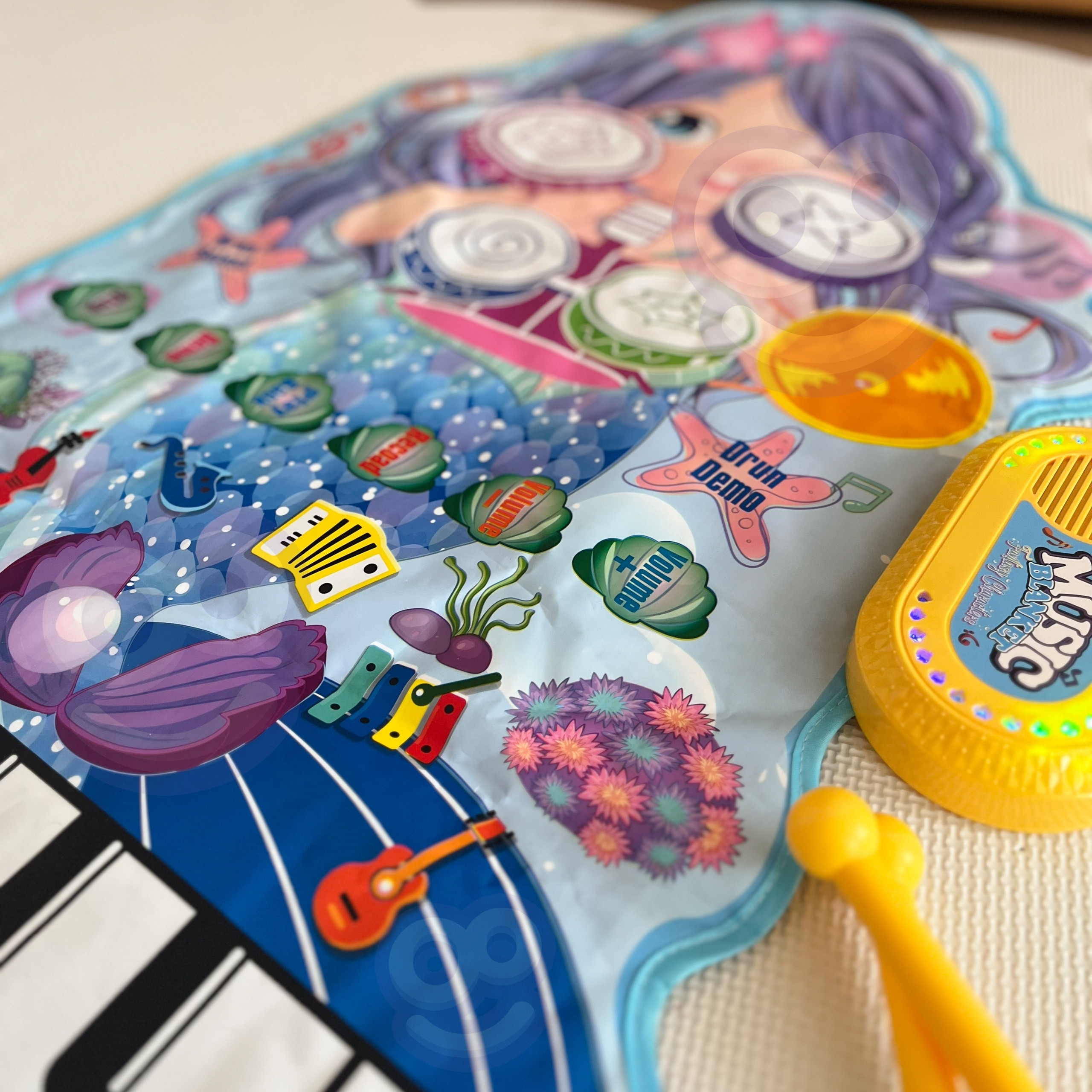 WOOPIE Mermaid Musical Mat 2 in 1 Interactive Drums - Slika 6