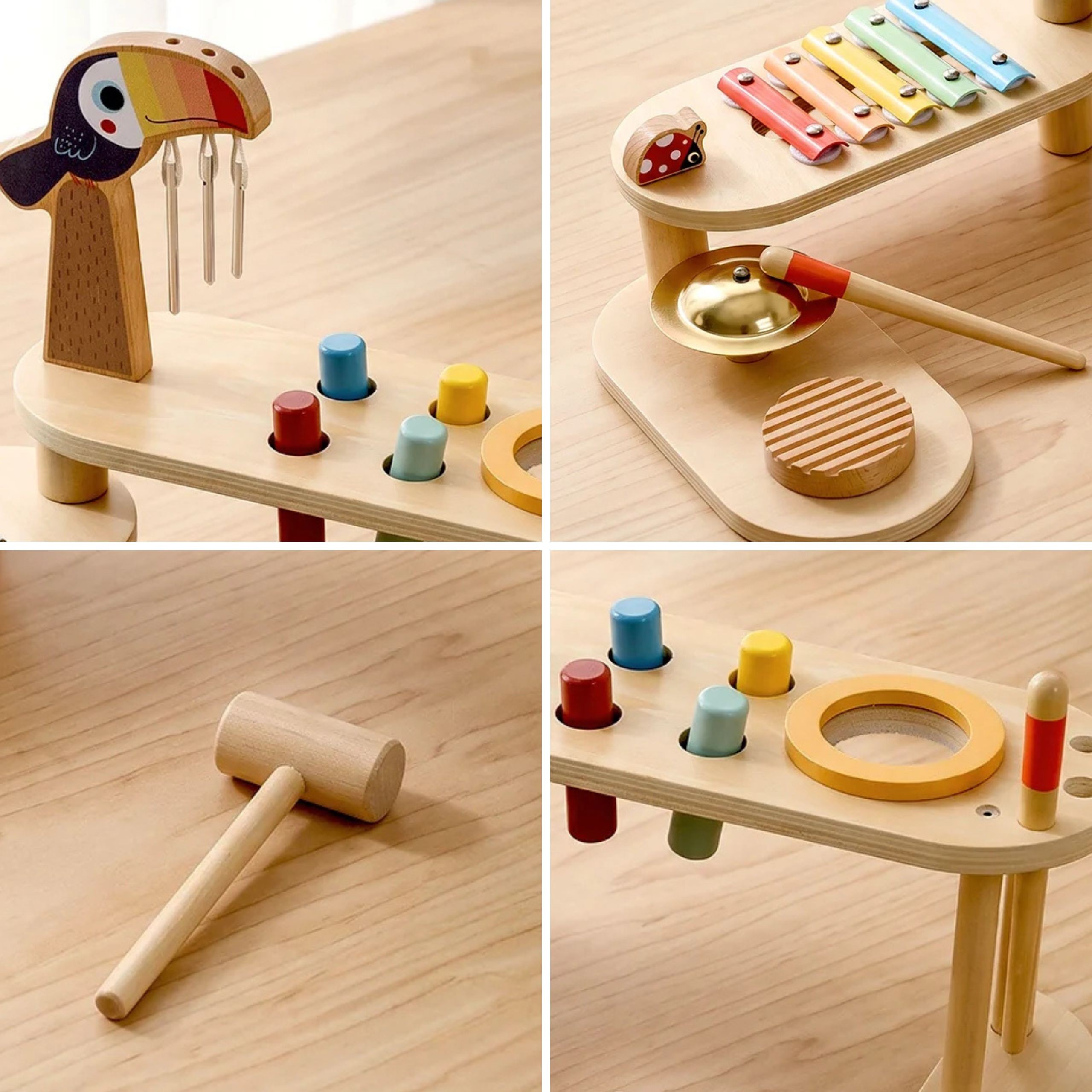 TOOKY TOY Educational Music Table - Toucan - Slika 4
