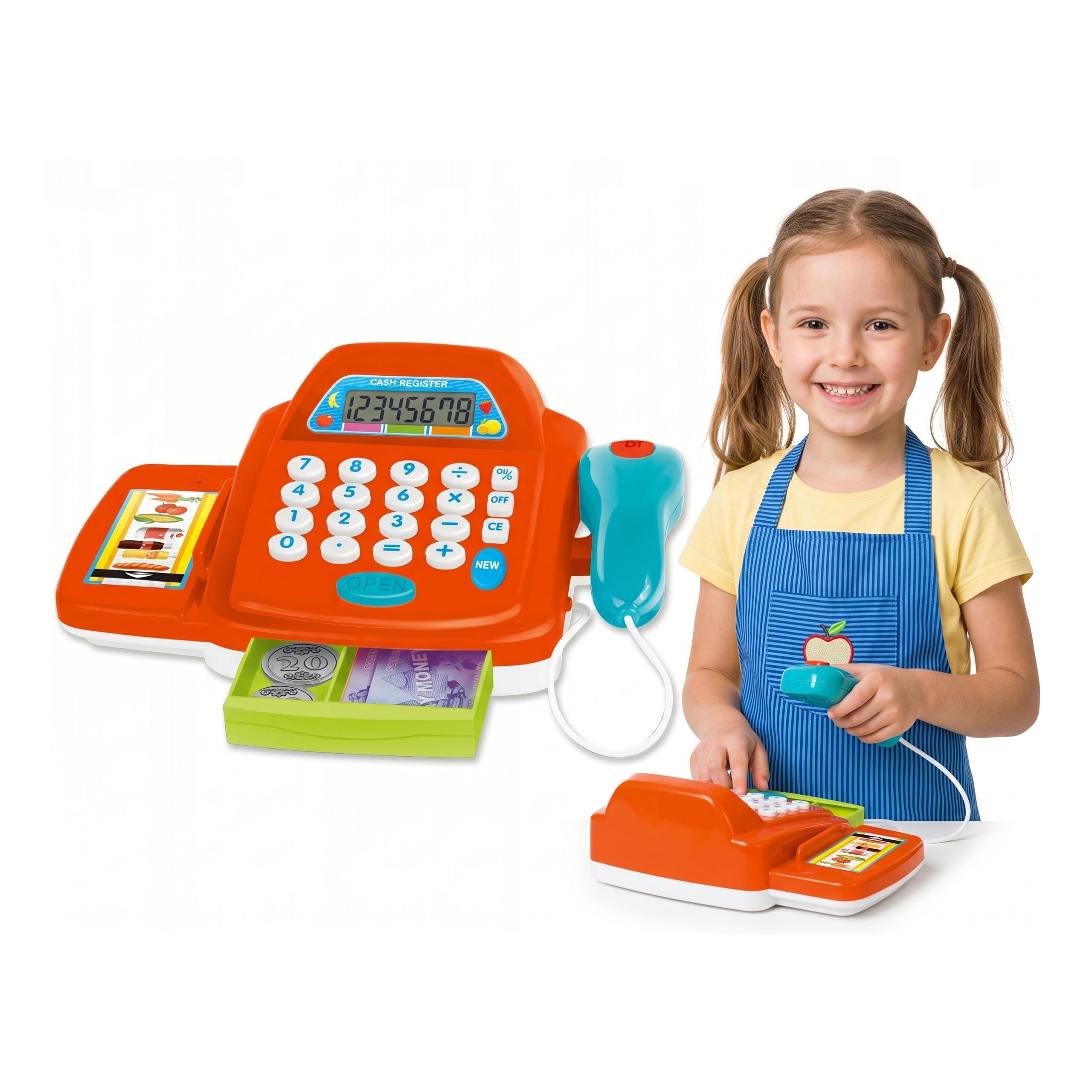 WOOPIE Cash Register with Calculator and Accessories
