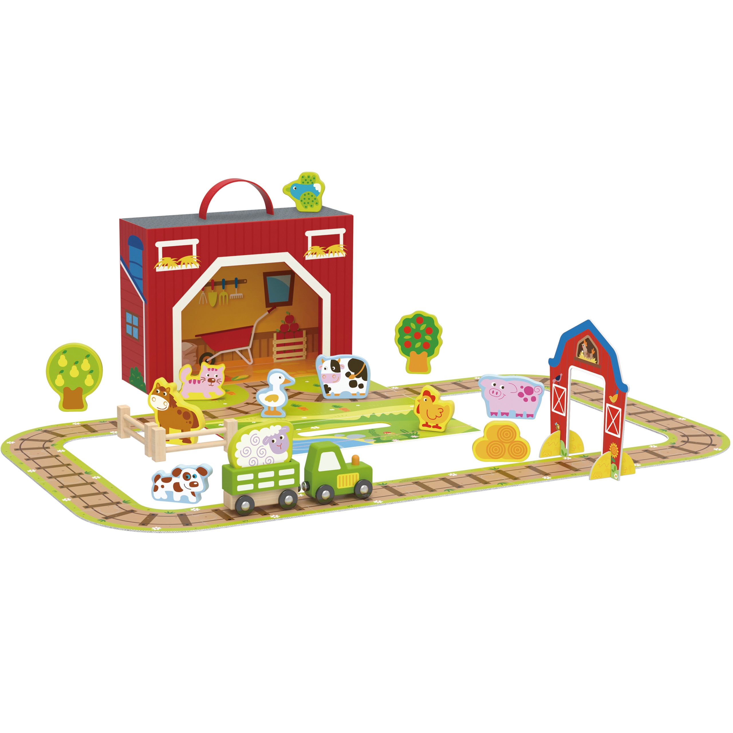 TOOKY TOY Wooden Farm in a Suitcase Figures Vehicles - Slika 7