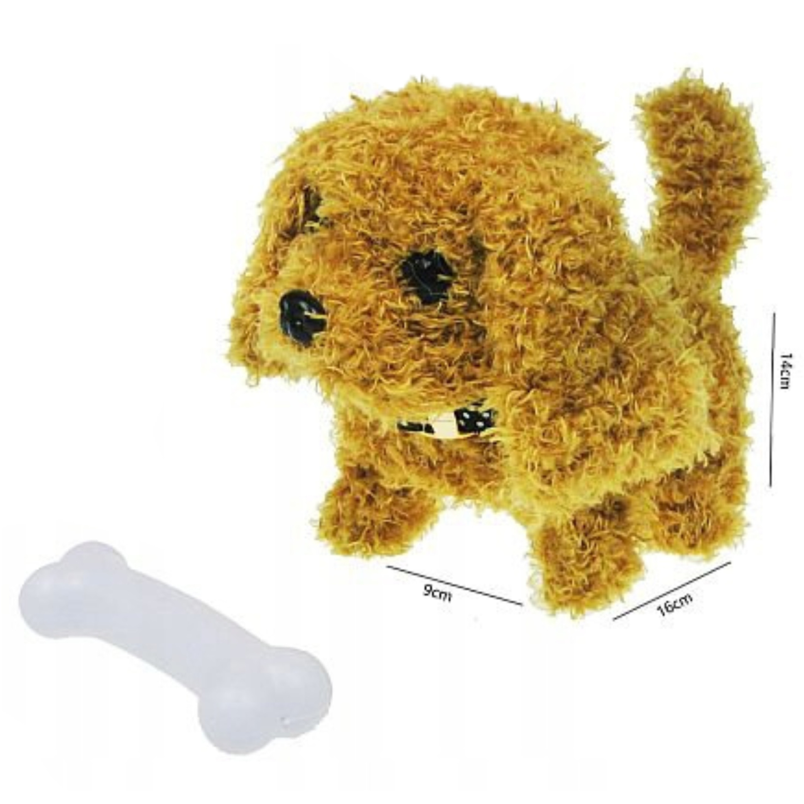 WOOPIE Interactive Plush Dog with Bone Poodle Husky - Slika 8