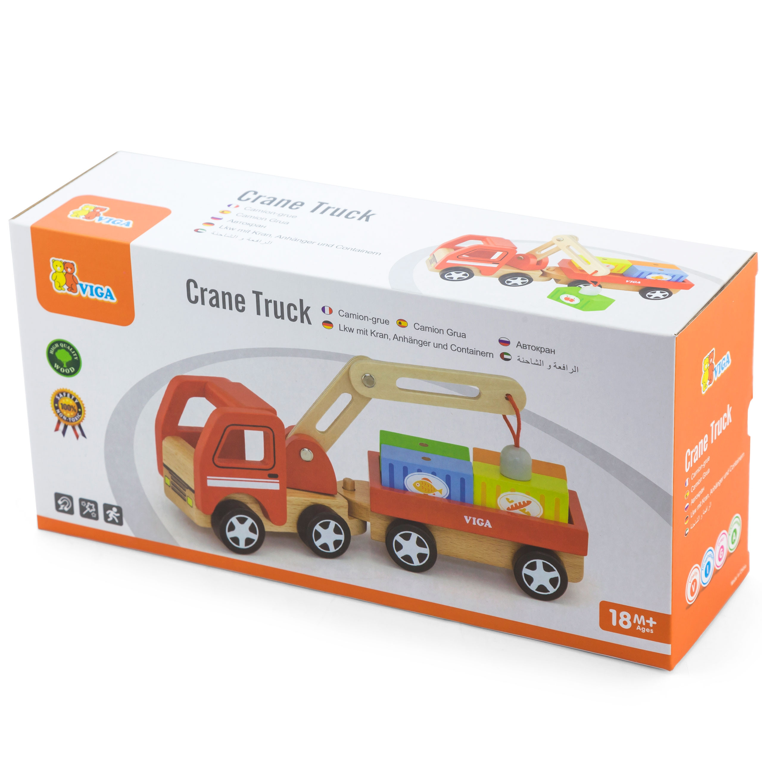 VIGA Wooden Crane with Containers - Slika 8