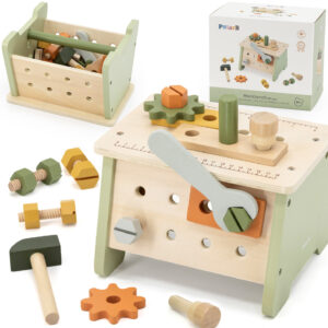 VIGA PolarB Mini Workshop 2in1 Tool Box Wooden Set
