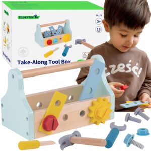 TOOKY TOY Wooden Tool Box Set 18 pcs.