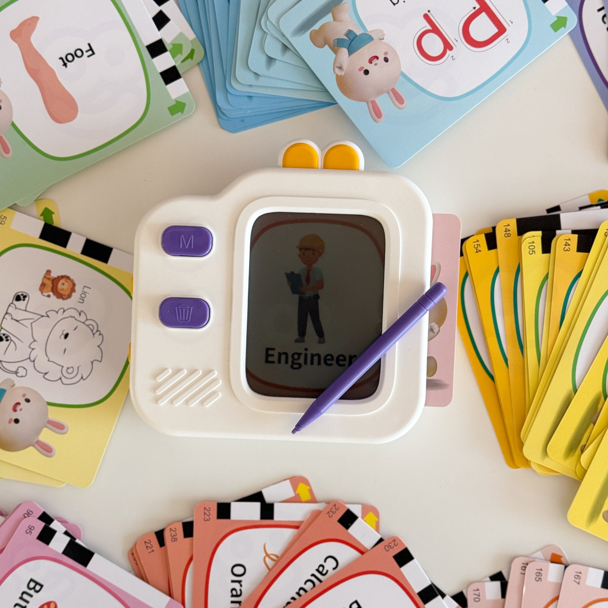WOOPIE Graphic Tablet, Sketchpad for Learning Drawing and English, Card Reader, 120 pcs. - Slika 3