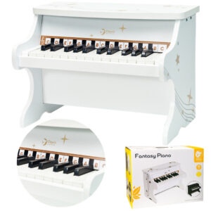 CLASSIC WORLD Wooden Piano for Children + Learning Book