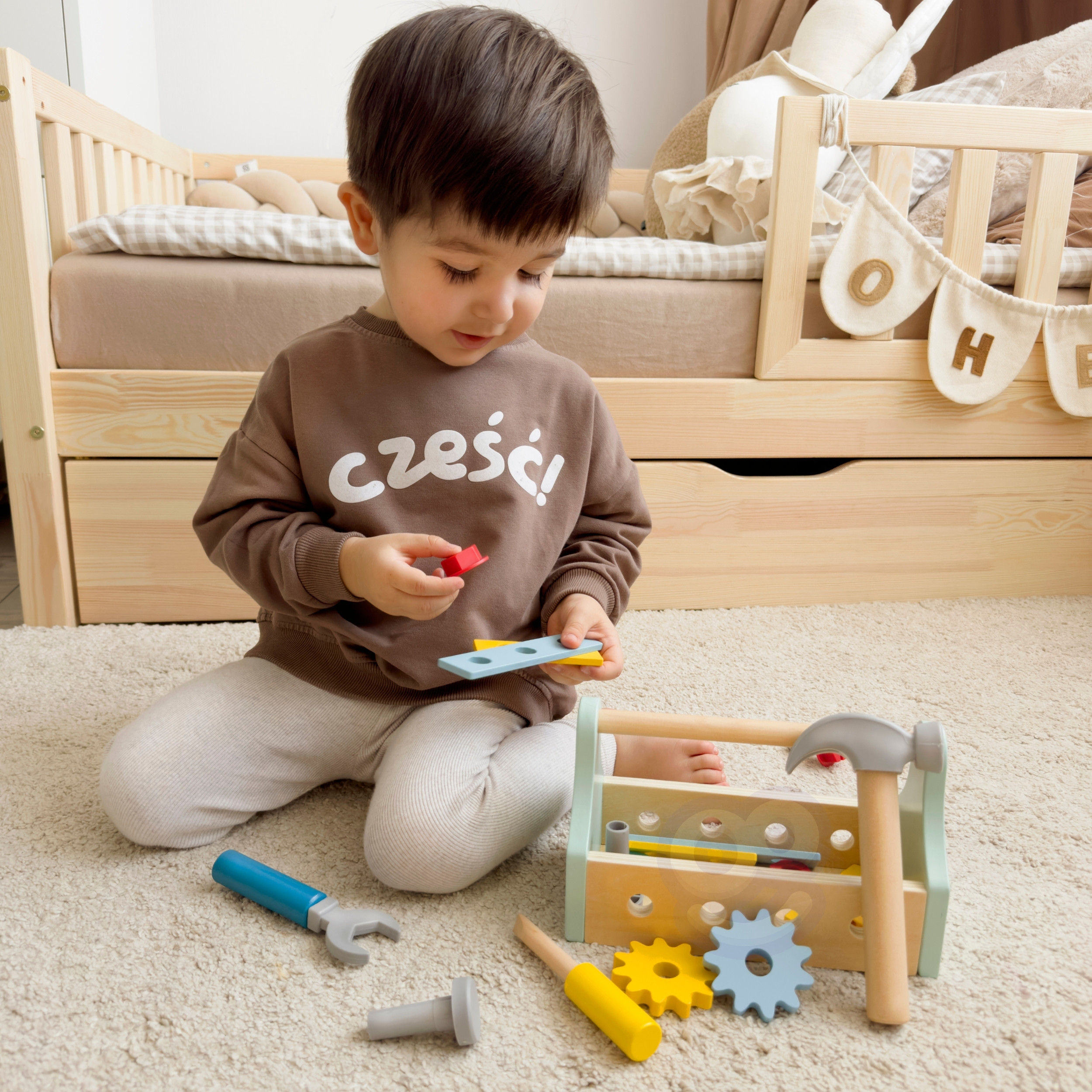 TOOKY TOY Wooden Tool Box Set 18 pcs. - Slika 2