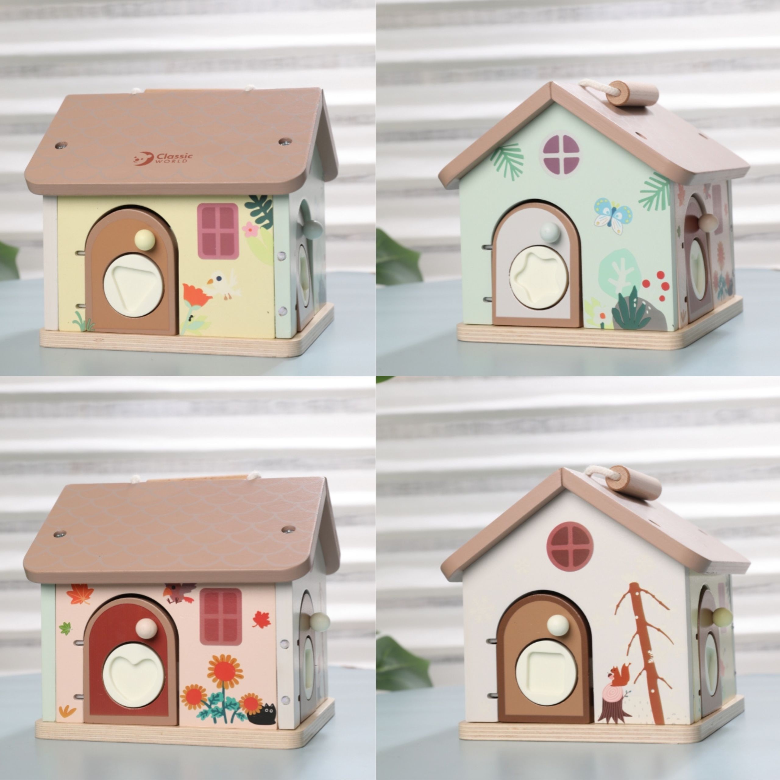 CLASSIC WORLD Wooden Sensory Educational House with Locks and Keys 11 pcs. - Slika 3