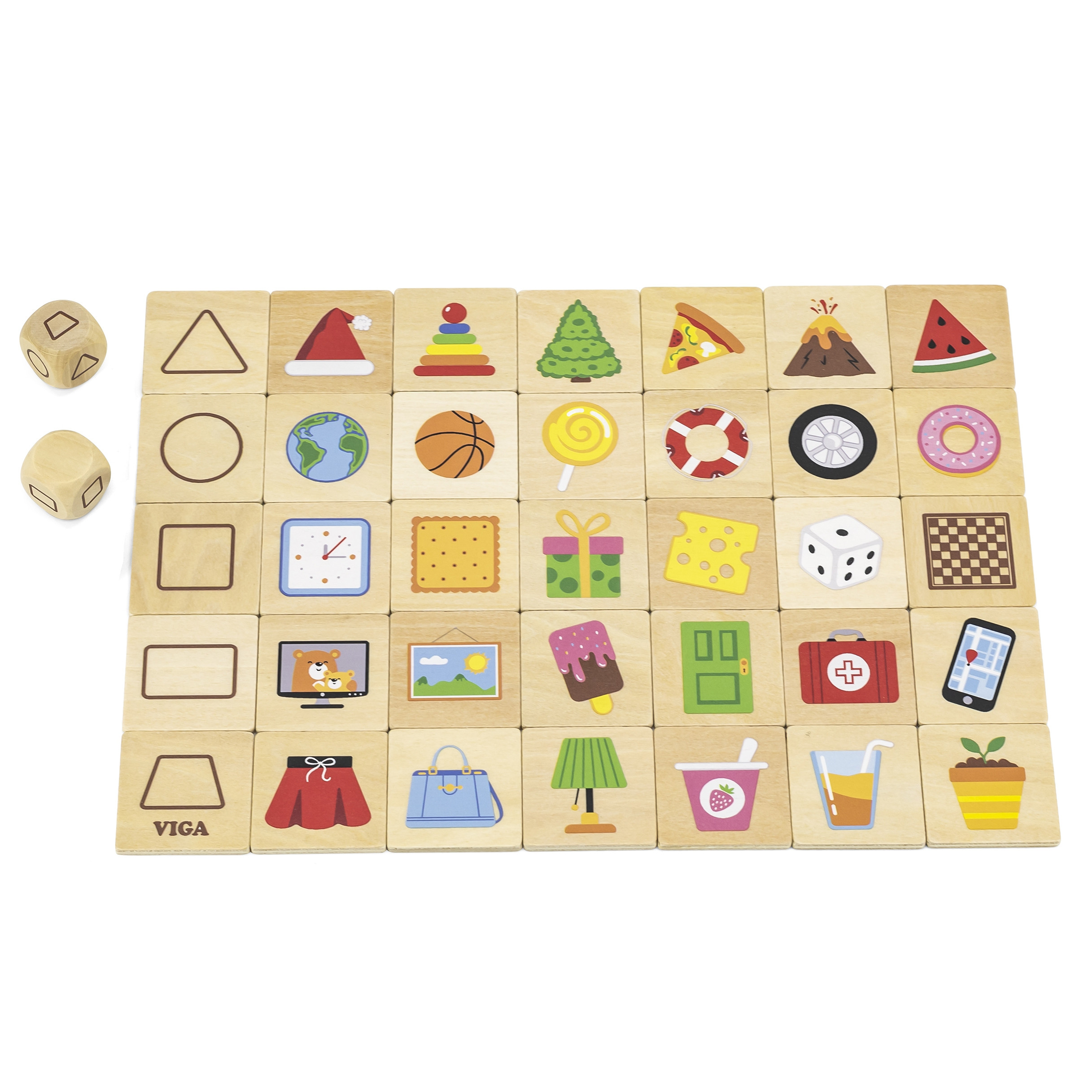 VIGA Educational Game Wooden Puzzle Match Shapes 37 pcs. - Slika 3