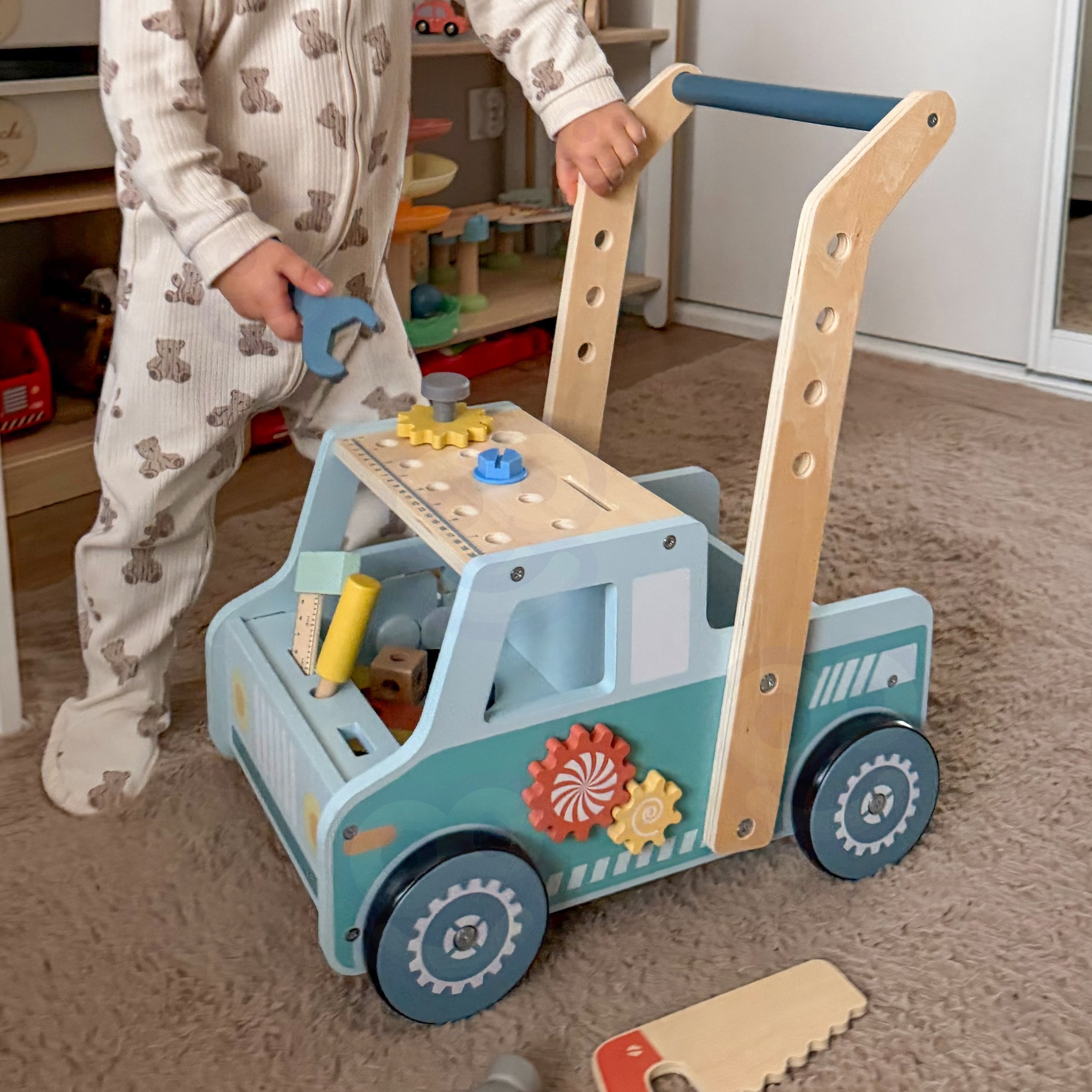 TOOKY TOY Wooden Walker Car Mini STEM Workshop - Slika 4