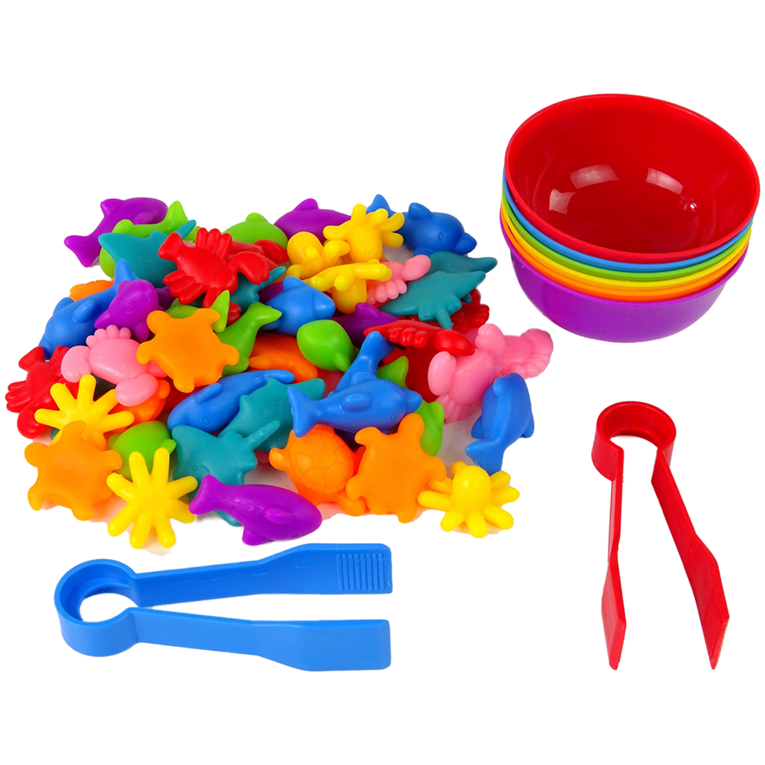 WOOPIE Montessori Educational Game Color Sorter Sea Land 64 pcs. - Slika 6