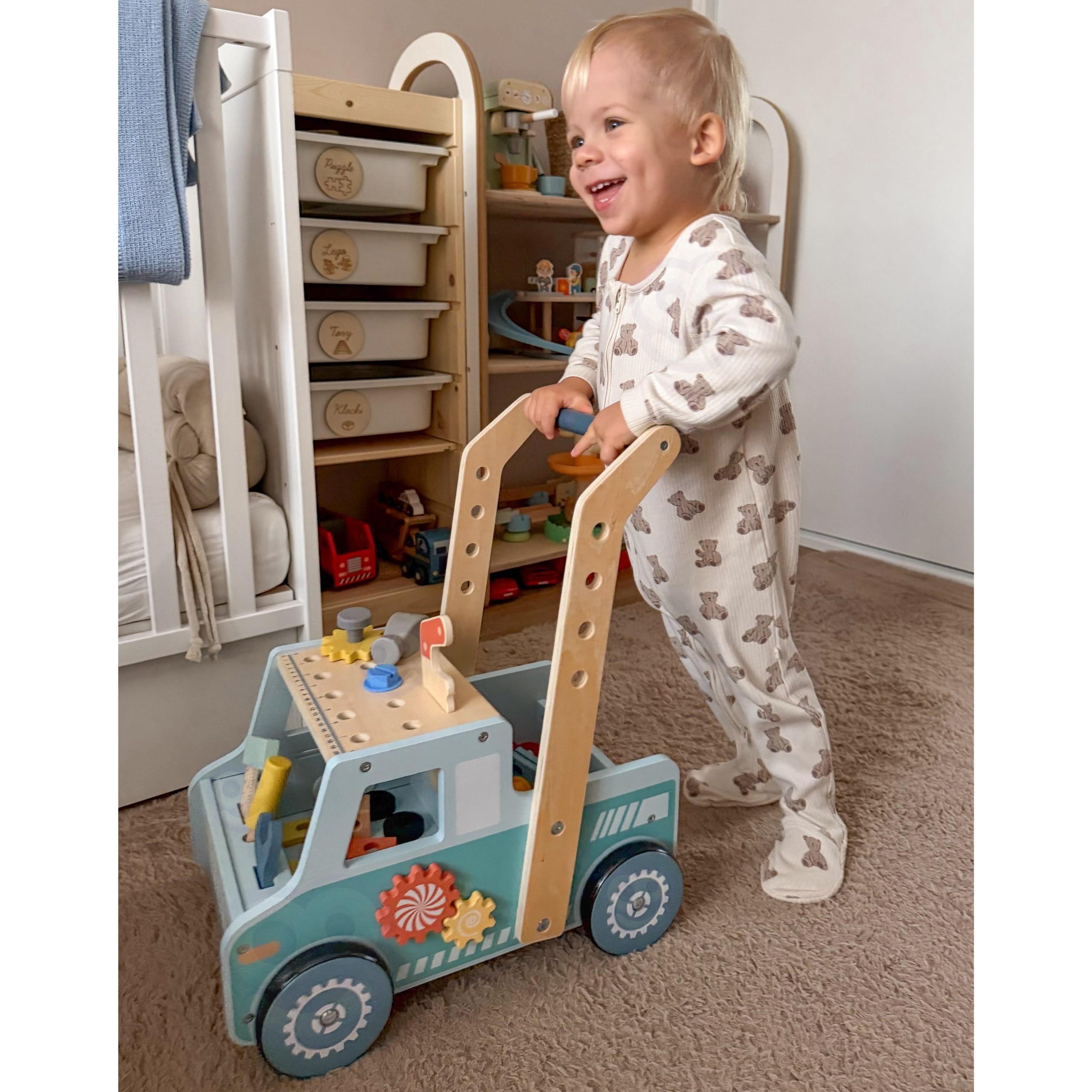 TOOKY TOY Wooden Walker Car Mini STEM Workshop - Slika 5