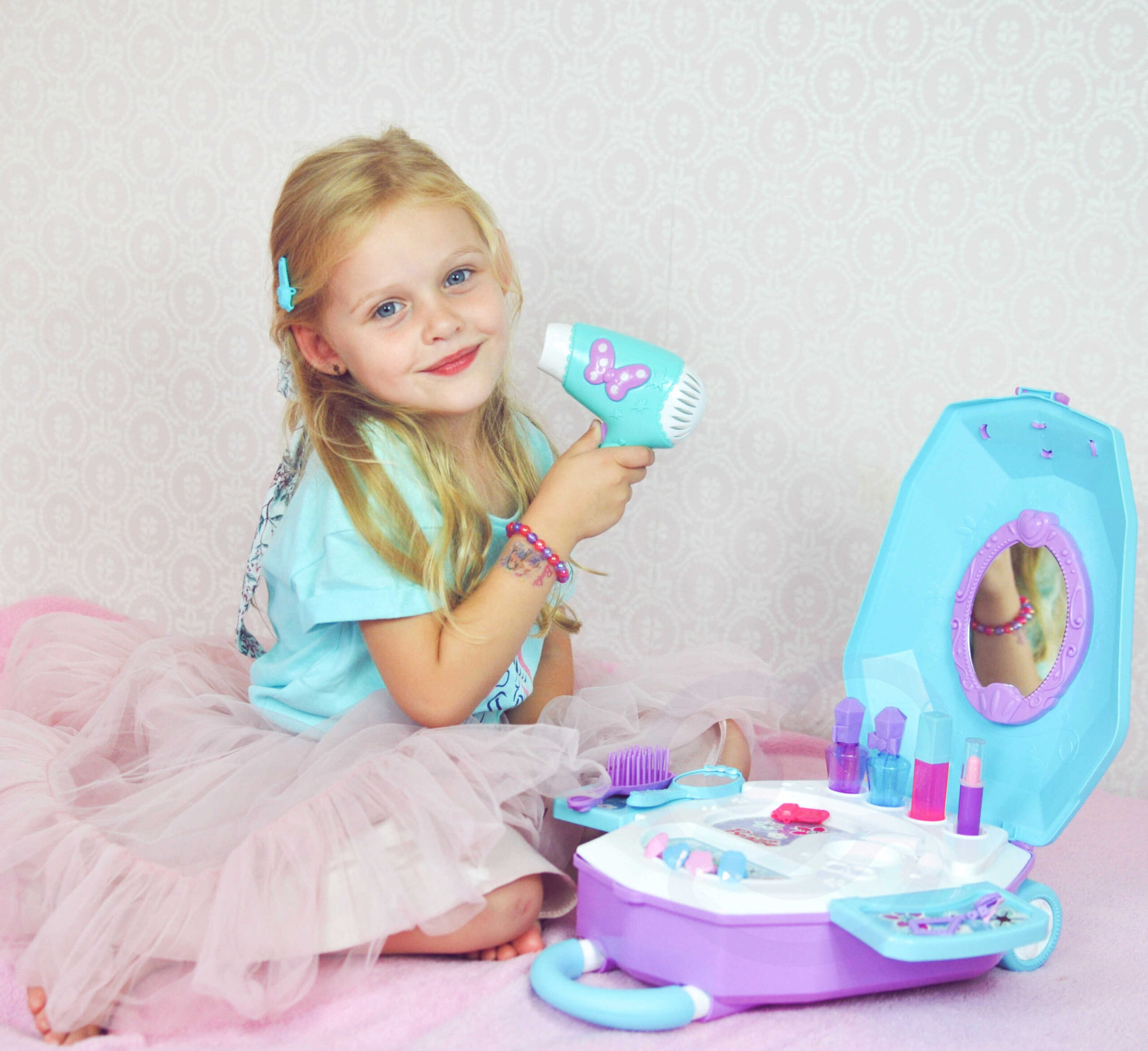 WOOPIE Dressing Table for Girls 2 in 1 Beauty Salon in a Suitcase - Slika 2