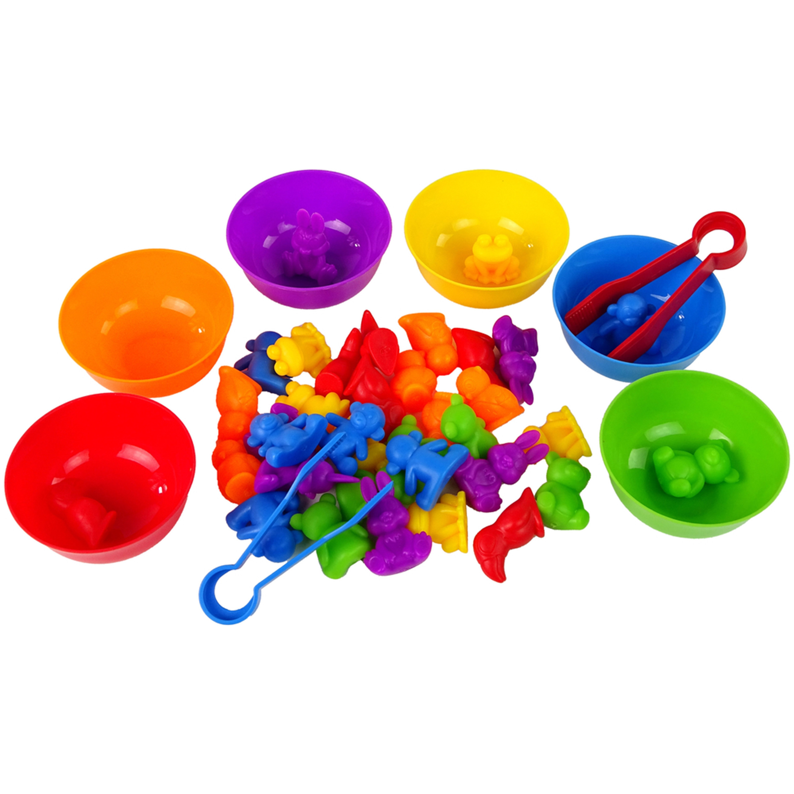 WOOPIE Montessori Educational Game Color Sorter Animals 44 pcs. - Slika 5