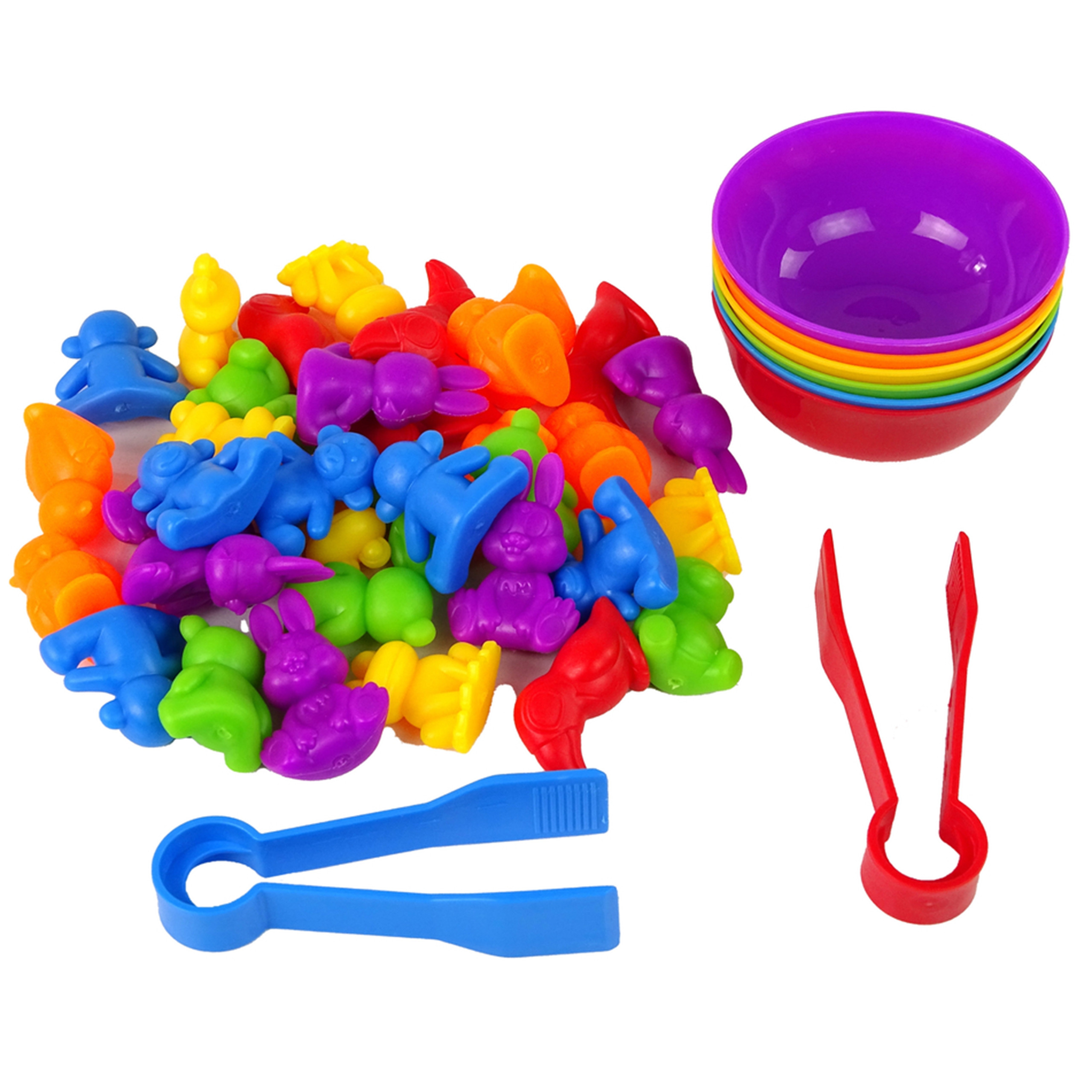 WOOPIE Montessori Educational Game Color Sorter Animals 44 pcs. - Slika 6