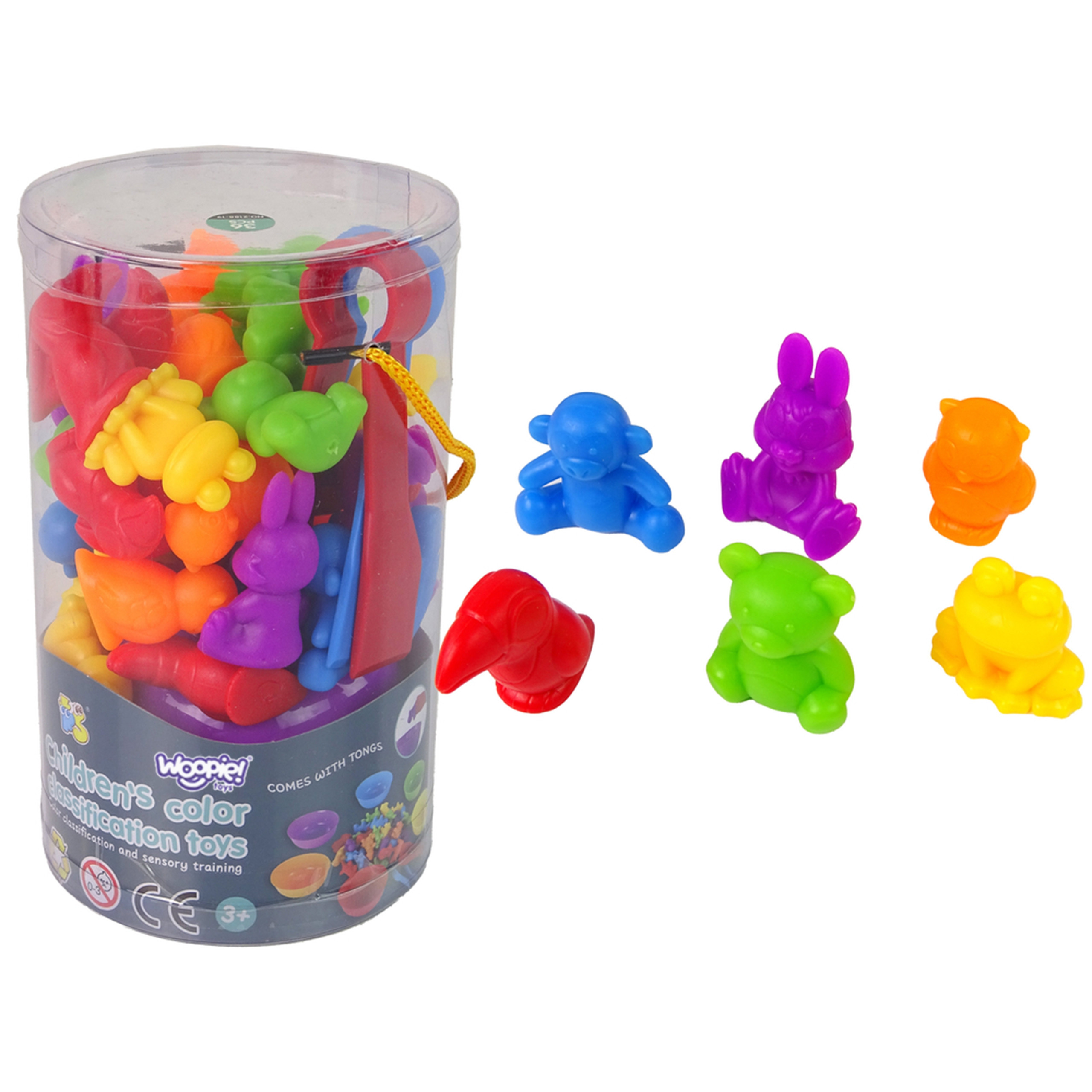 WOOPIE Montessori Educational Game Color Sorter Animals 44 pcs. - Slika 7