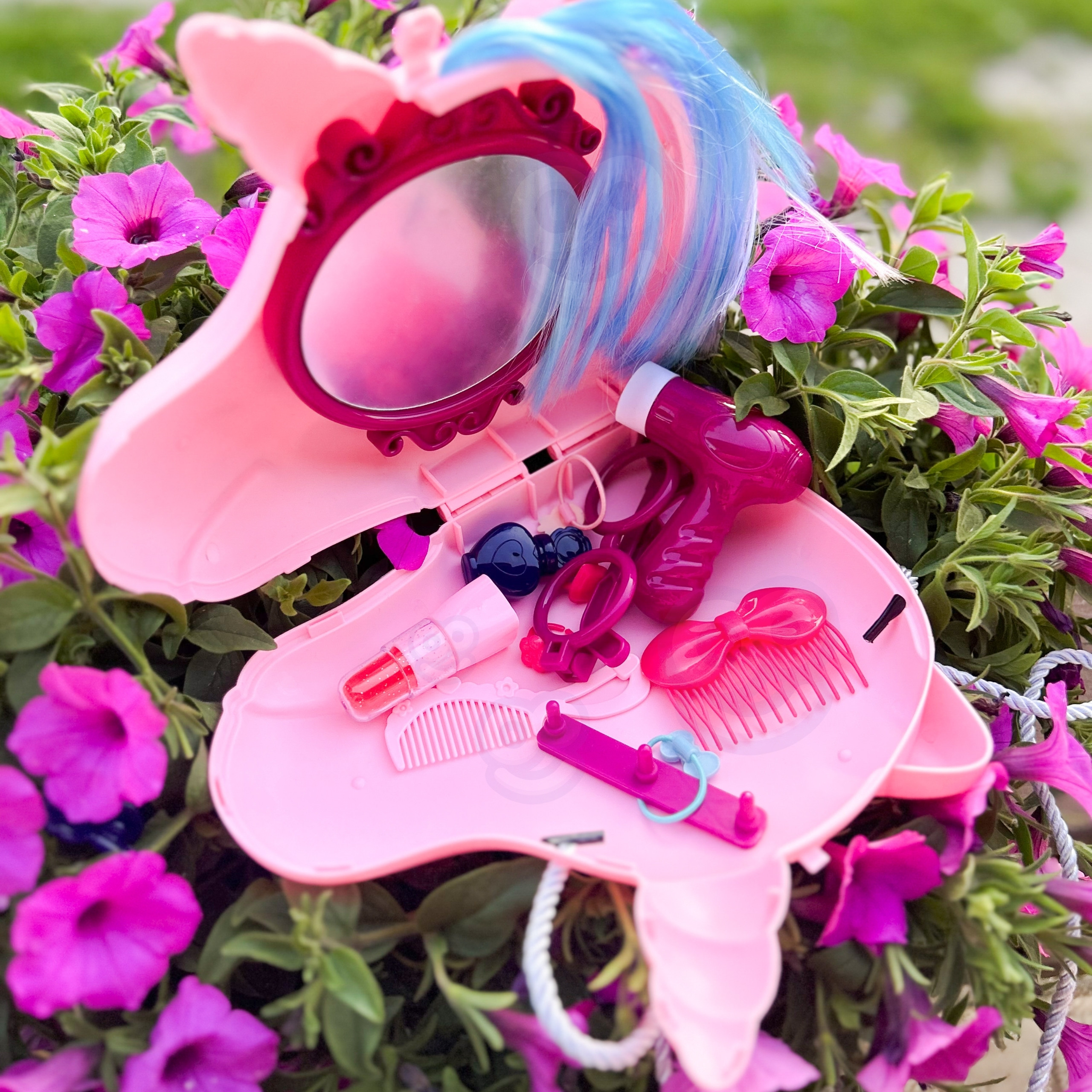 WOOPIE Dressing Table for Girls 2 in 1 Beauty Salon in a Unicorn Bag - Slika 2
