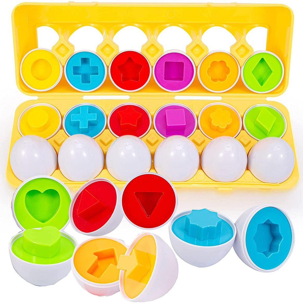 WOOPIE Montessori Egg Puzzle - Match Shapes and Colors - Slika 8
