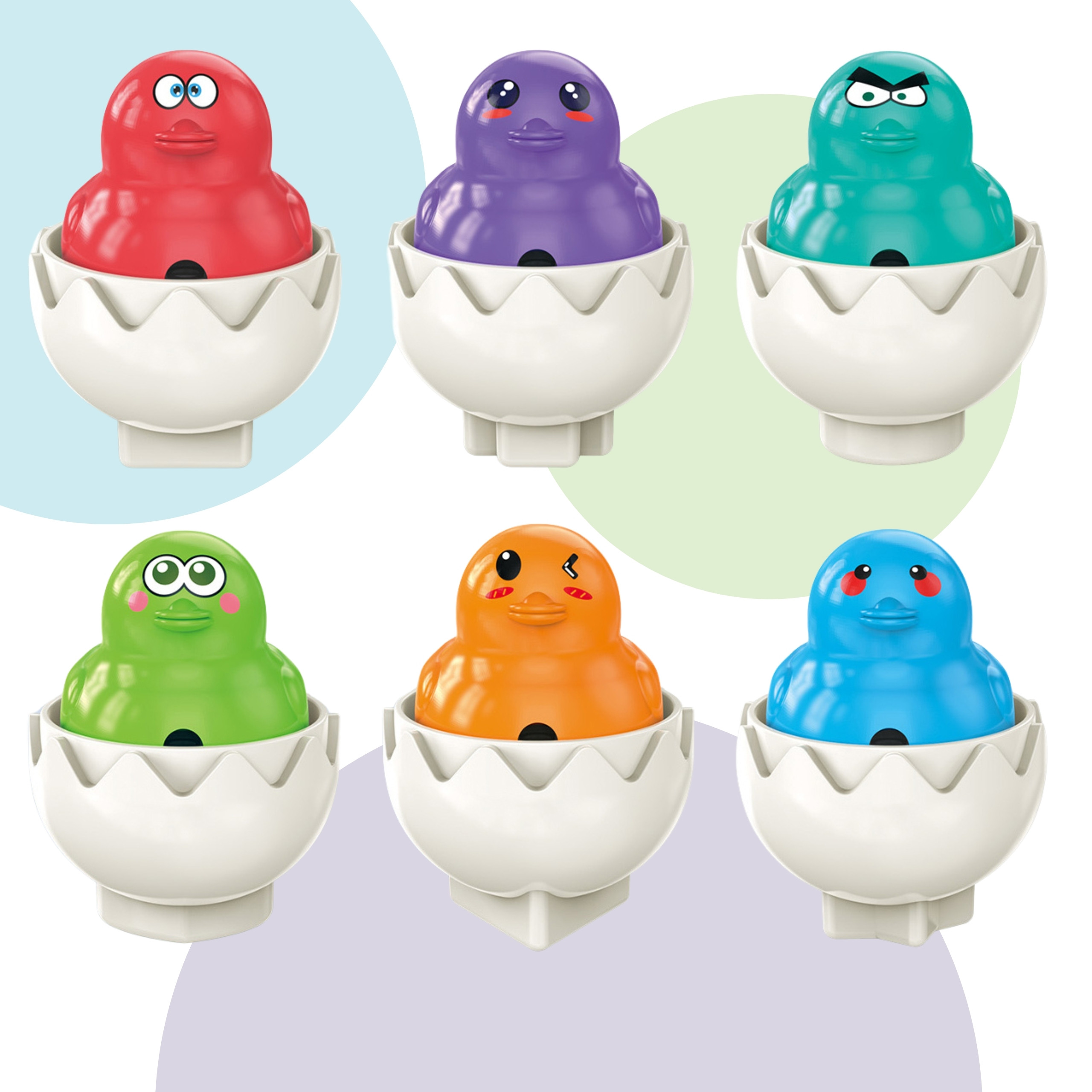 WOOPIE Montessori Shape Sorter Puzzle Match Fun Chicks Eggs 6pcs - Slika 3