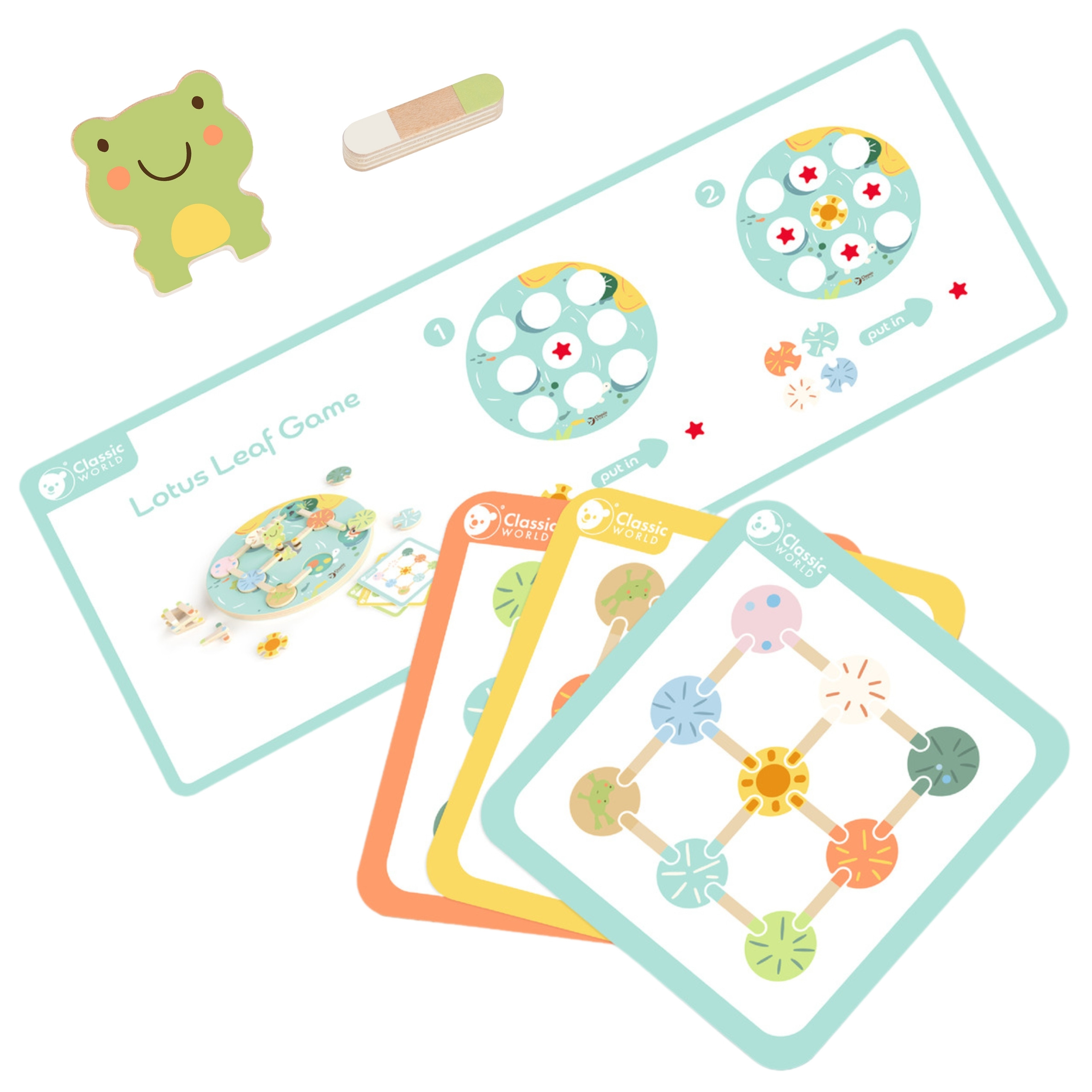 CLASSIC WORLD Lotus Leaf Sensory Game Match Shapes and Colors - Slika 7