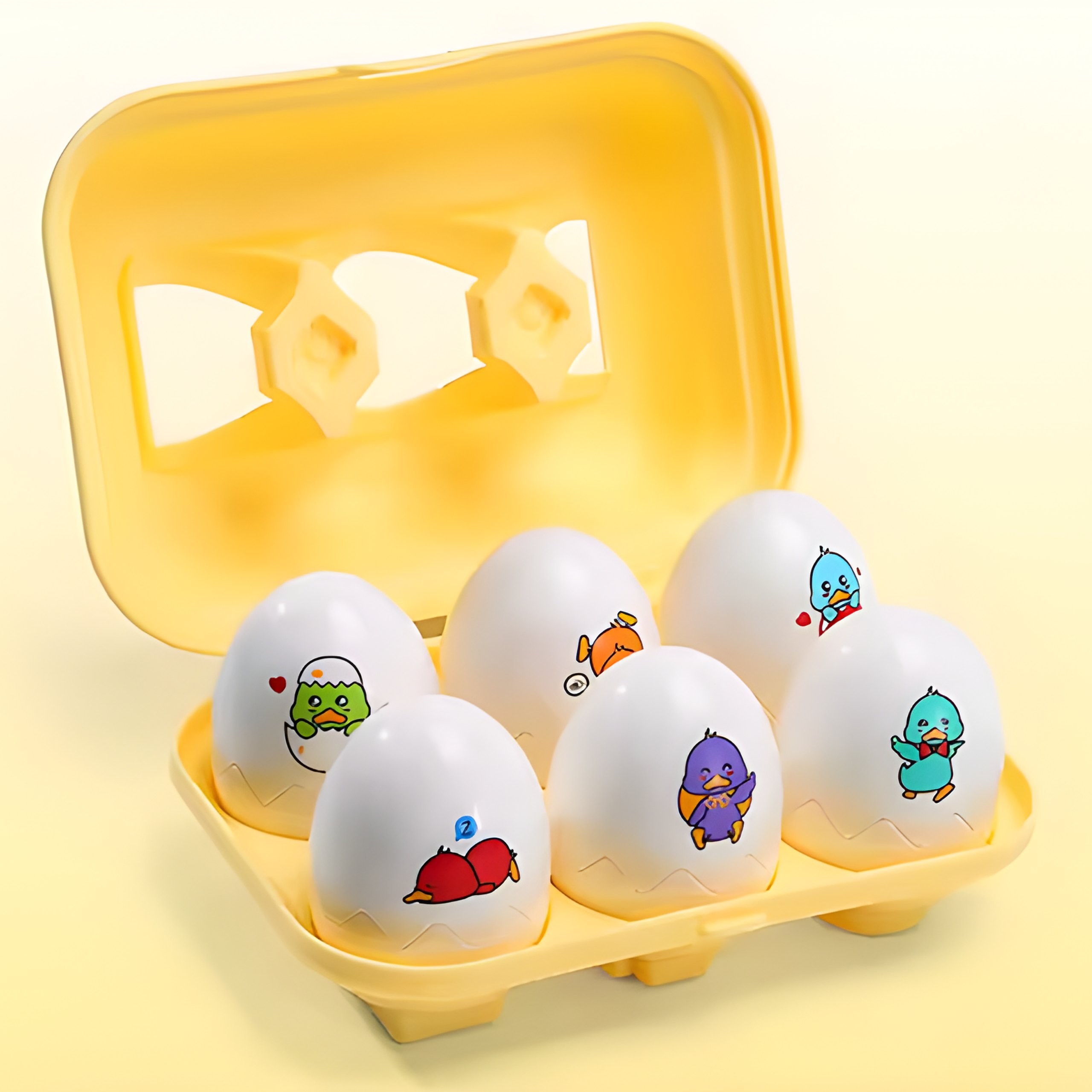 WOOPIE Montessori Shape Sorter Puzzle Match Fun Chicks Eggs 6pcs - Slika 6