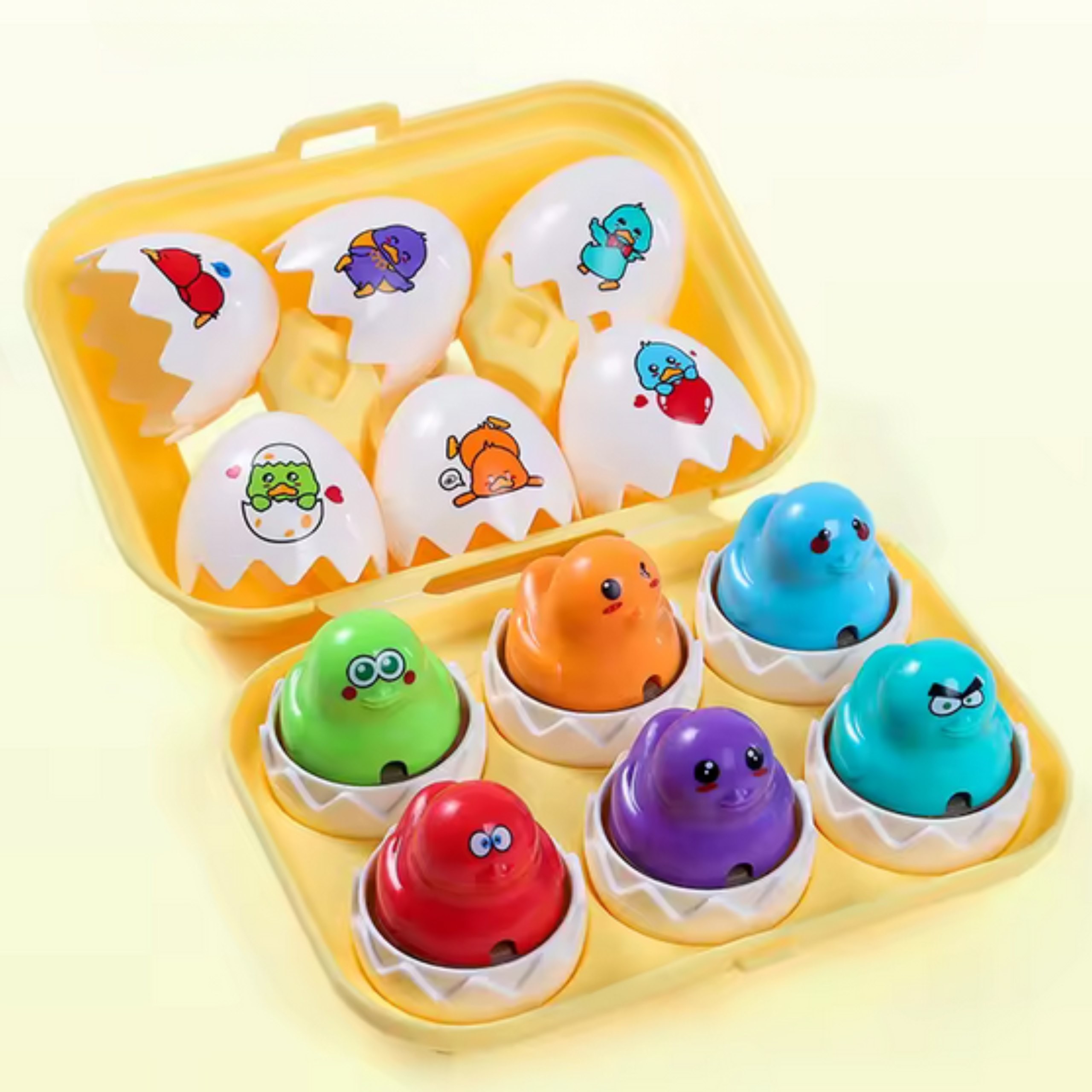 WOOPIE Montessori Shape Sorter Puzzle Match Fun Chicks Eggs 6pcs - Slika 8