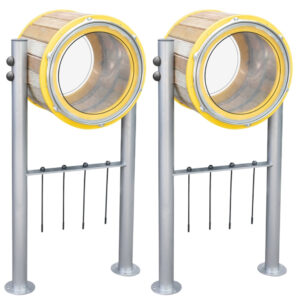CLASSIC WORLD EDU Set of XXL Drums 2 pcs. Garden Percussion Instrument