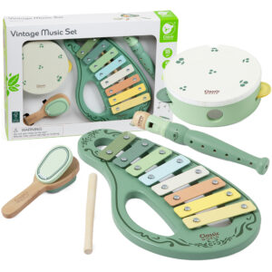 CLASSIC WORLD Wooden Vintage Musical Instrument Set 18ms+