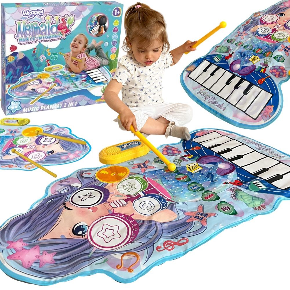 WOOPIE Mermaid Musical Mat 2 in 1 Interactive Drums
