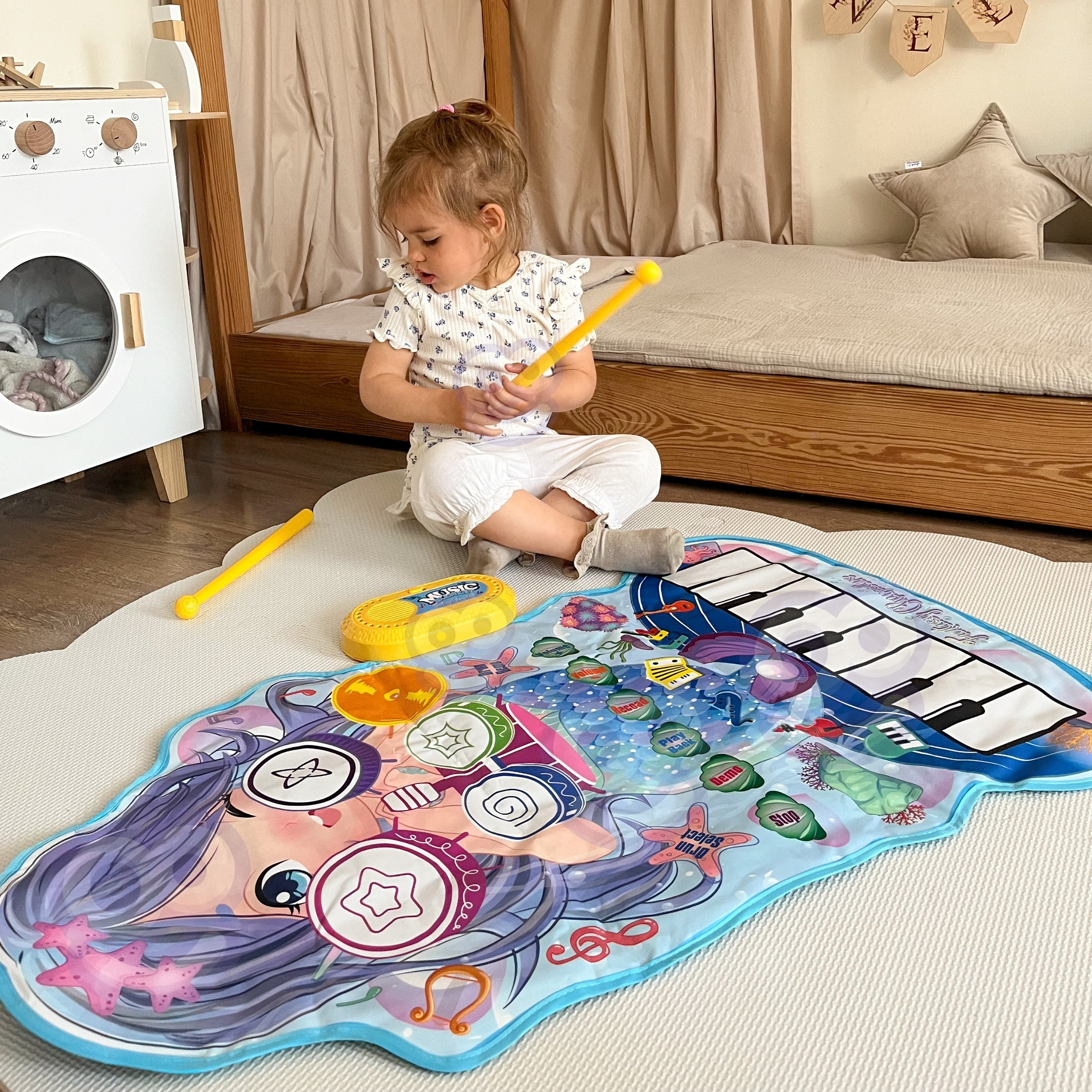 WOOPIE Mermaid Musical Mat 2 in 1 Interactive Drums - Slika 2