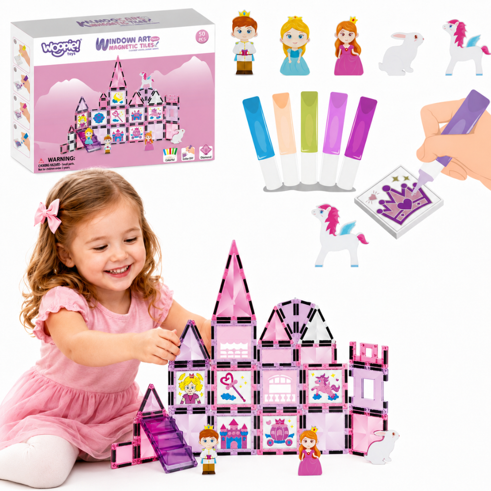 WOOPIE Magnetic Blocks Princess Castle Set 50 pcs.