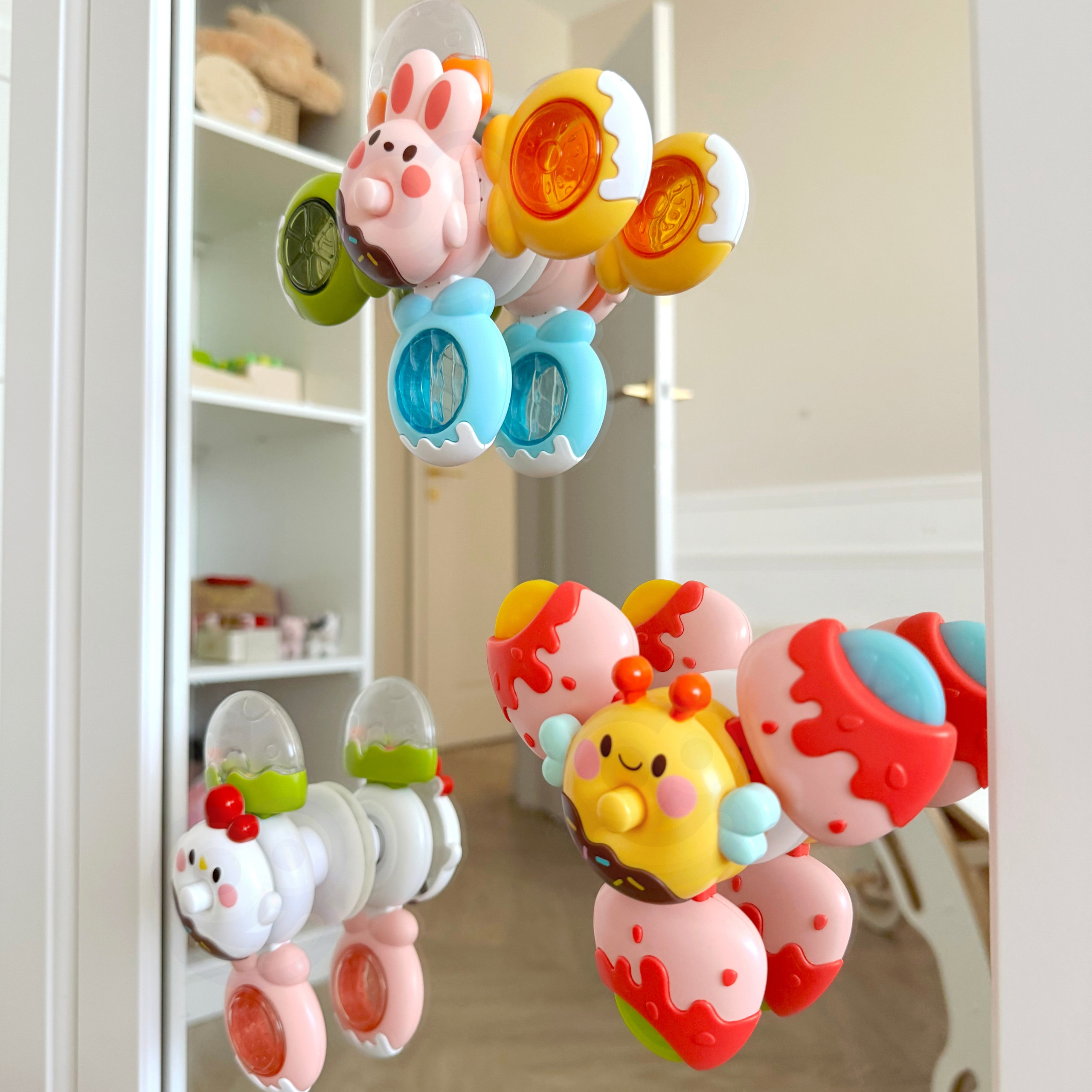 WOOPIE BABY Spinner Sensory Toy Bee Chicken Rabbit Interchangeable 3 pcs. - Slika 3