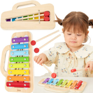 VIGA Cymbals Wooden Xylophone – Discover Your Little One’s Musical Talent!