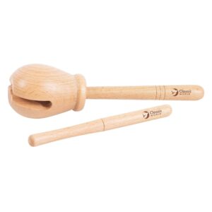 CLASSIC WORLD EDU Wooden Musical Instrument Woodblock Rhythmic 2 pcs.