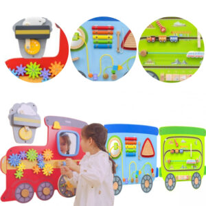 VIGA Wooden Sensory-Manipulation Board EDU Train